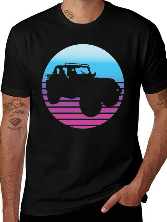 Retro Jeep T-Shirt - Sunset Graphic Tee