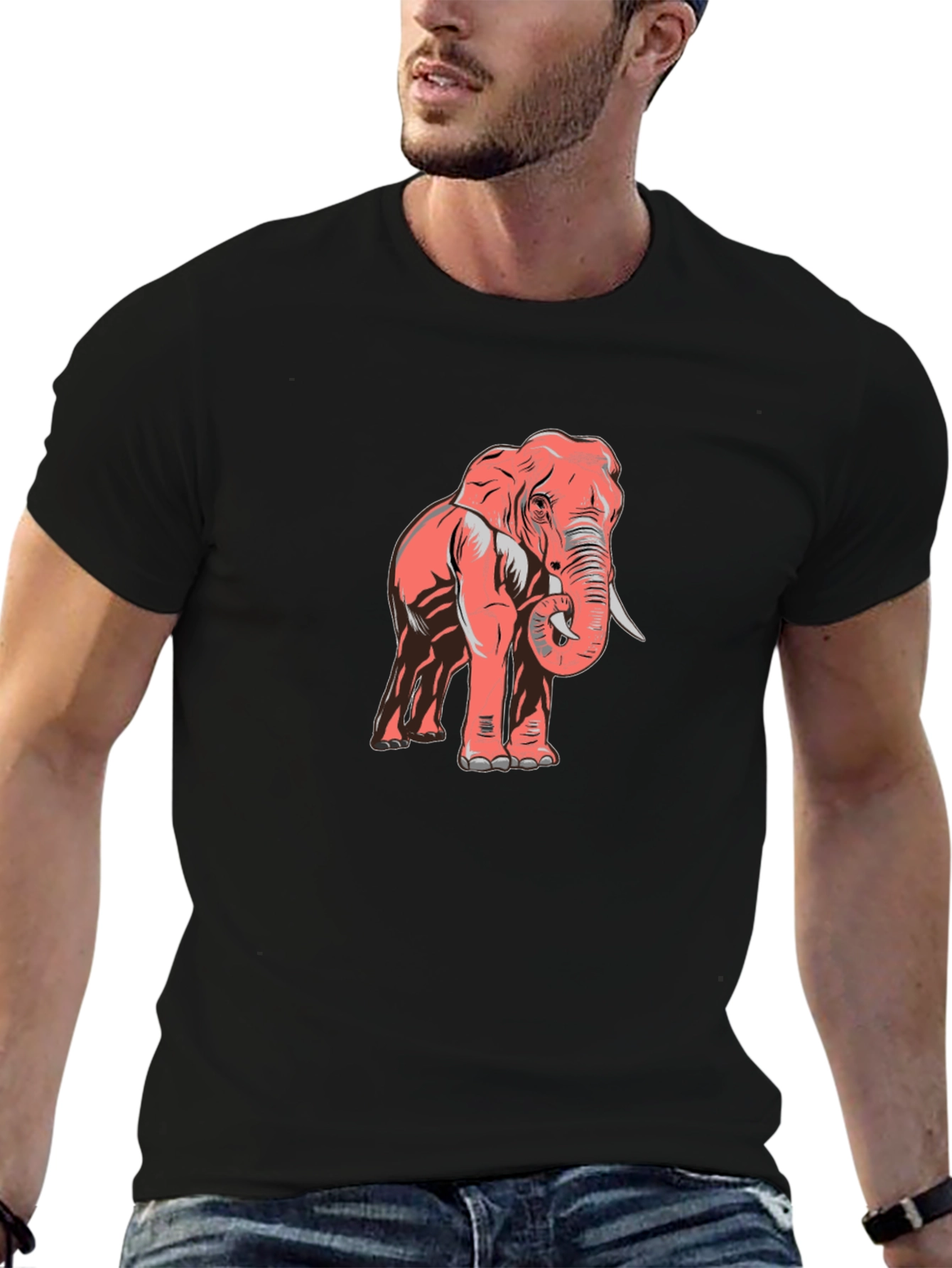 Graphic Elephant Tee - Stylish Mens T-Shirt