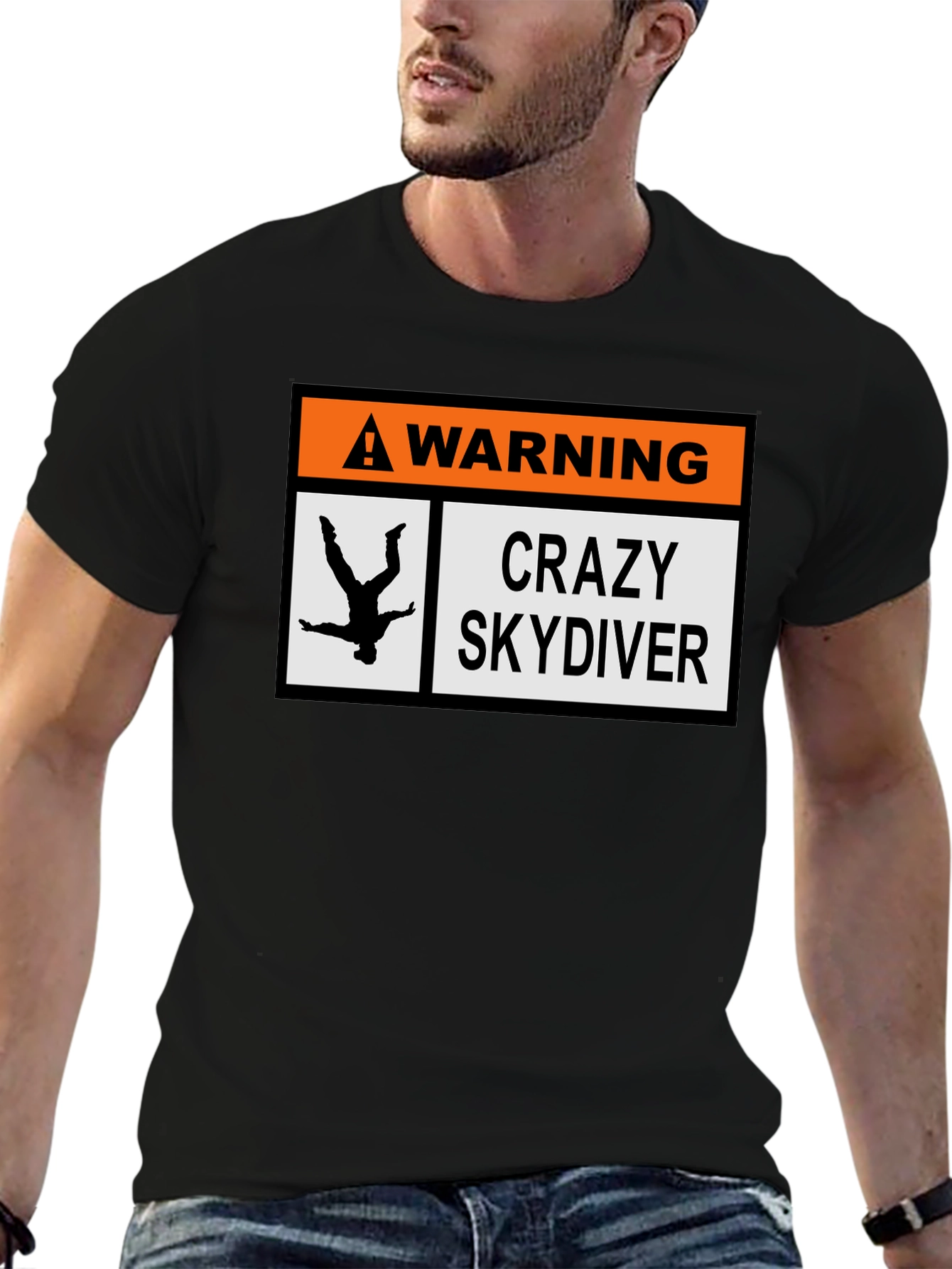 Warning Crazy Skydiver T-Shirt