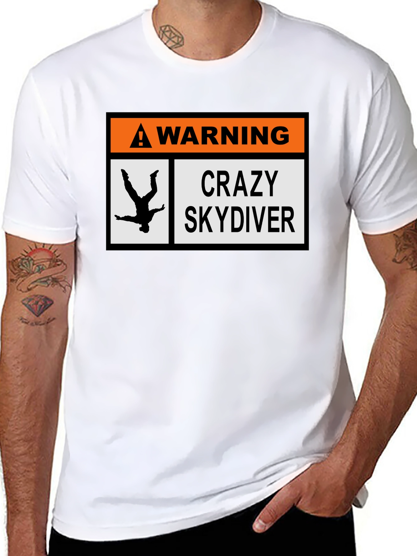 Warning Crazy Skydiver T-Shirt