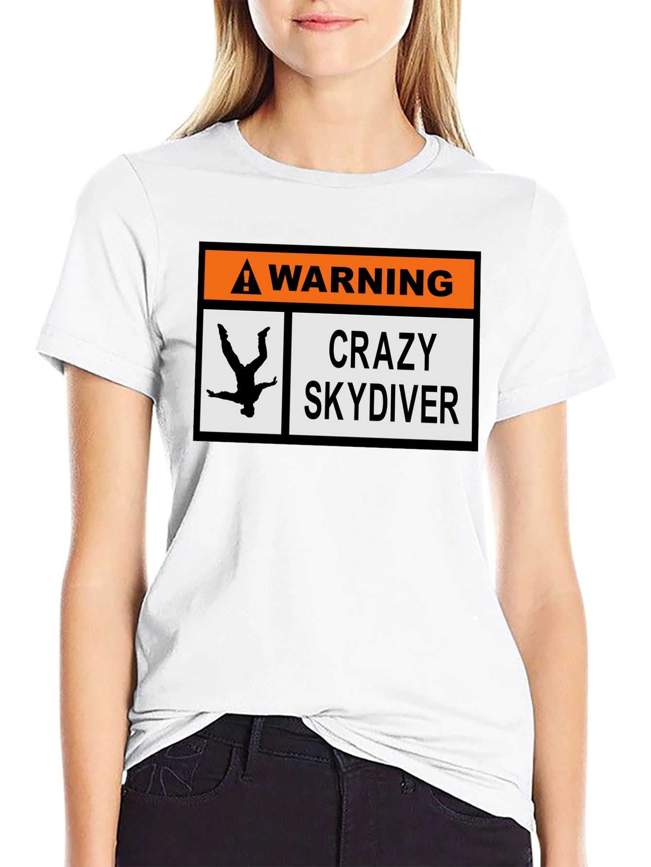 Warning Crazy Skydiver T-Shirt