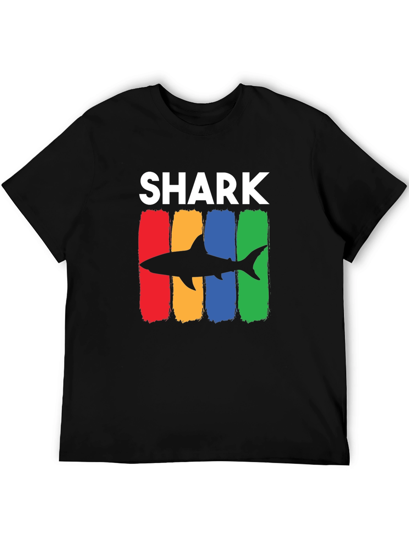 Shark Graphic Tee - Cool Mens Black T-Shirt