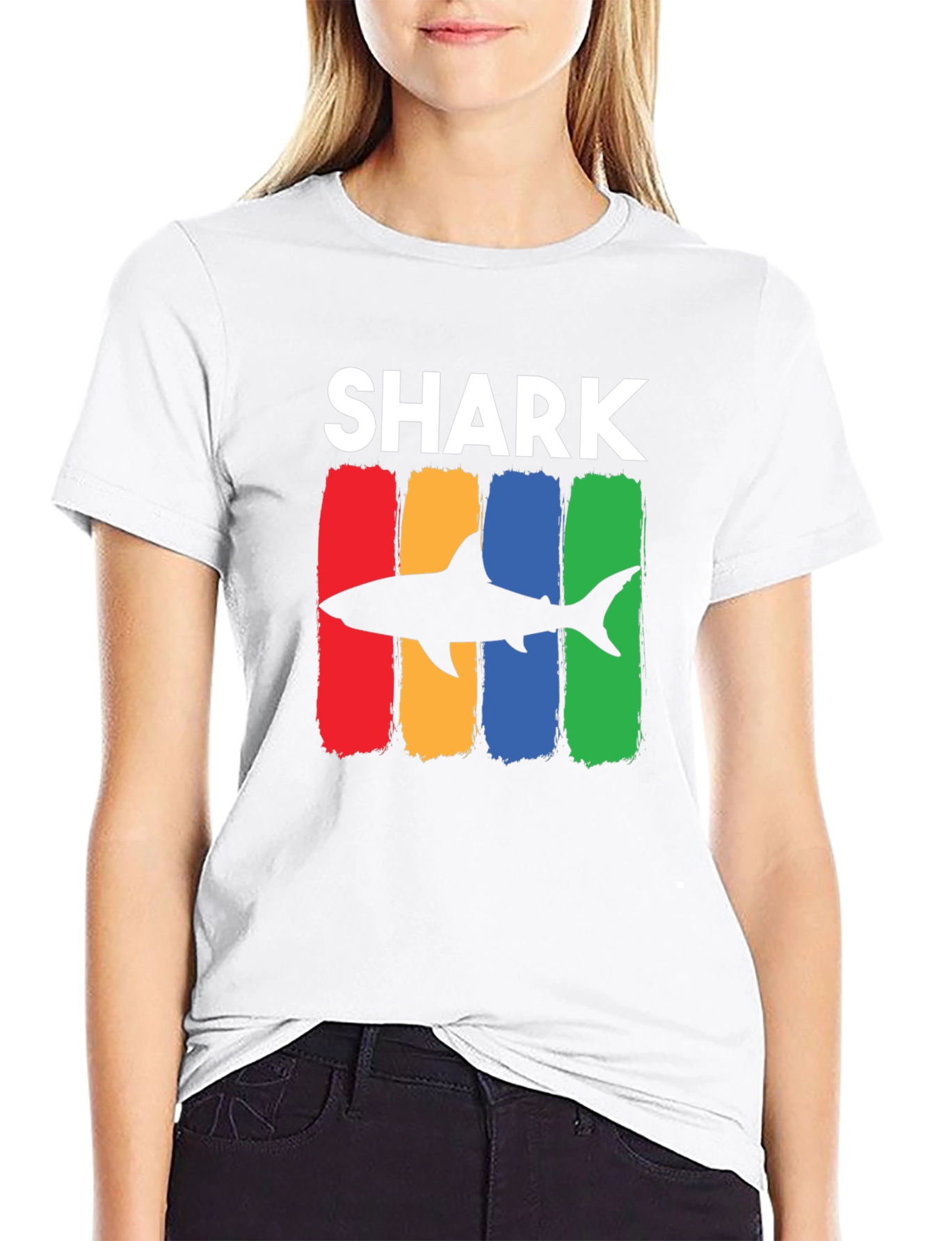 Shark Graphic Tee - Cool Mens Black T-Shirt