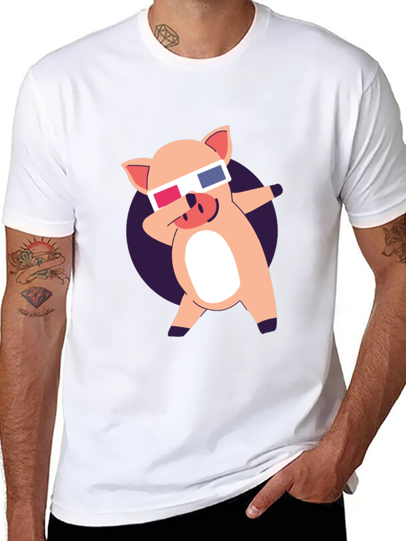 Dabbing Pig Tee: Cool Graphic Novelty T-Shirt
