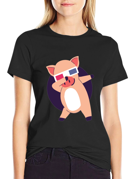 Dabbing Pig Tee: Cool Graphic Novelty T-Shirt