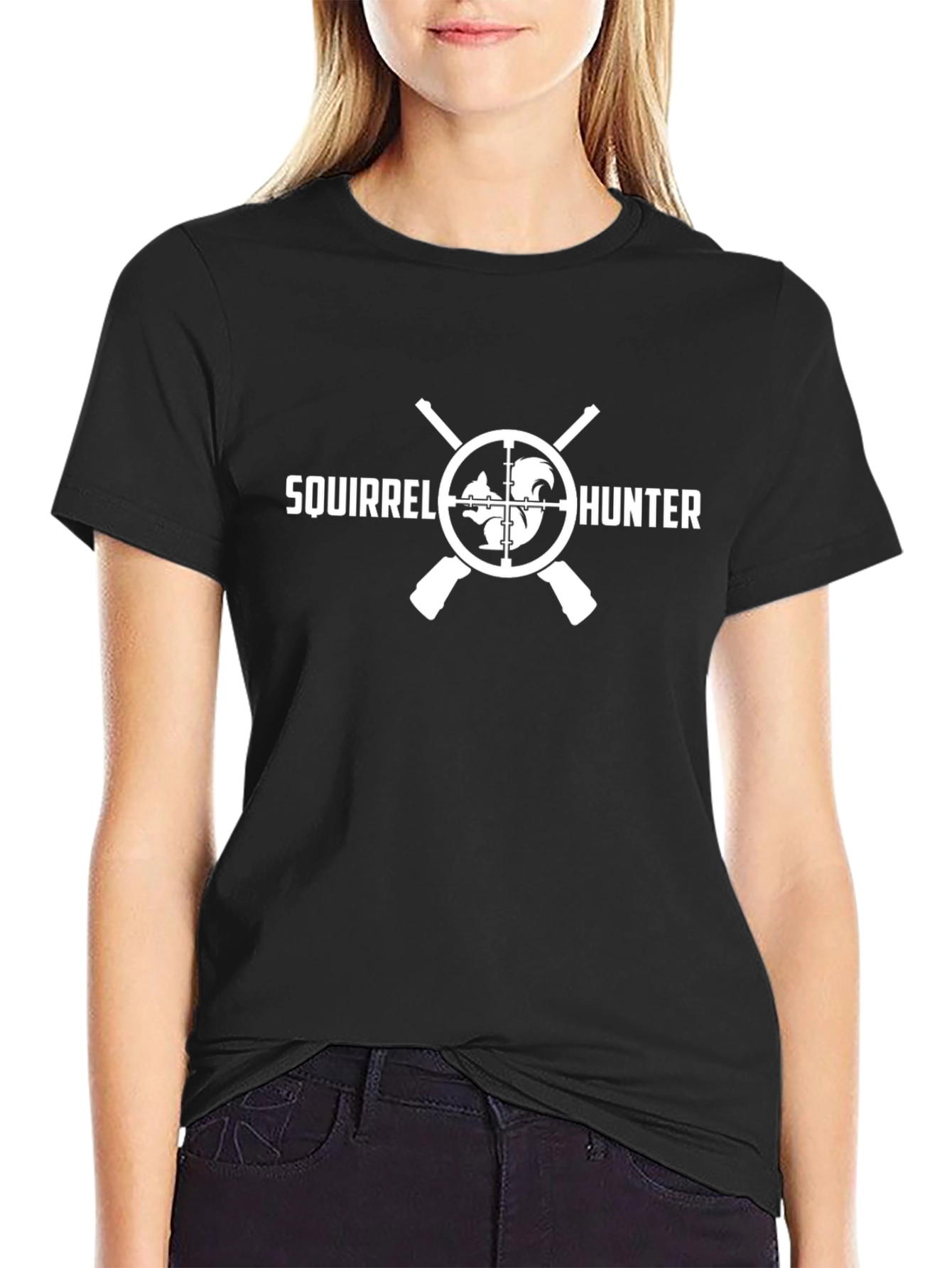 Squirrel Hunter Black T-Shirt