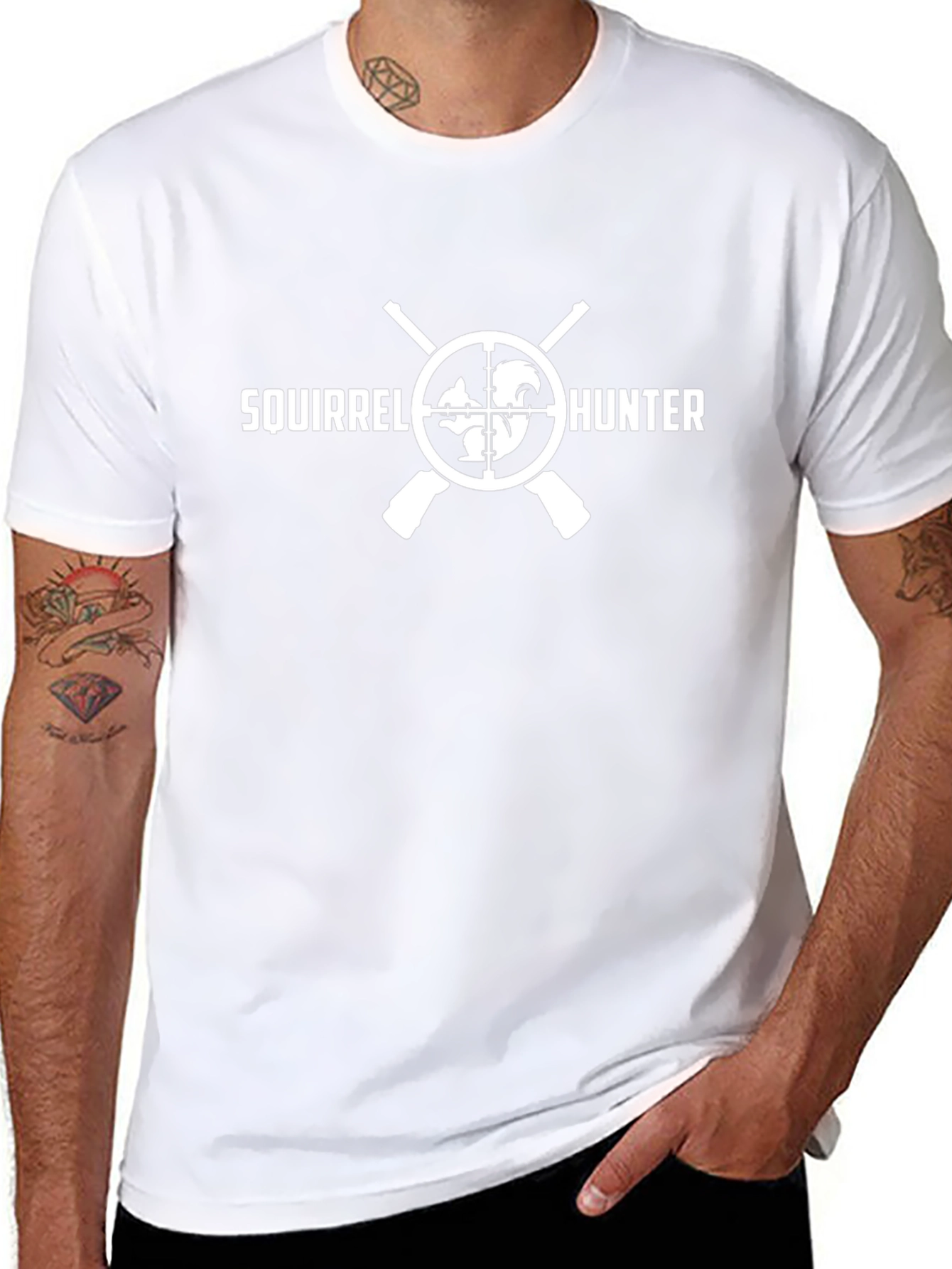 Squirrel Hunter Black T-Shirt