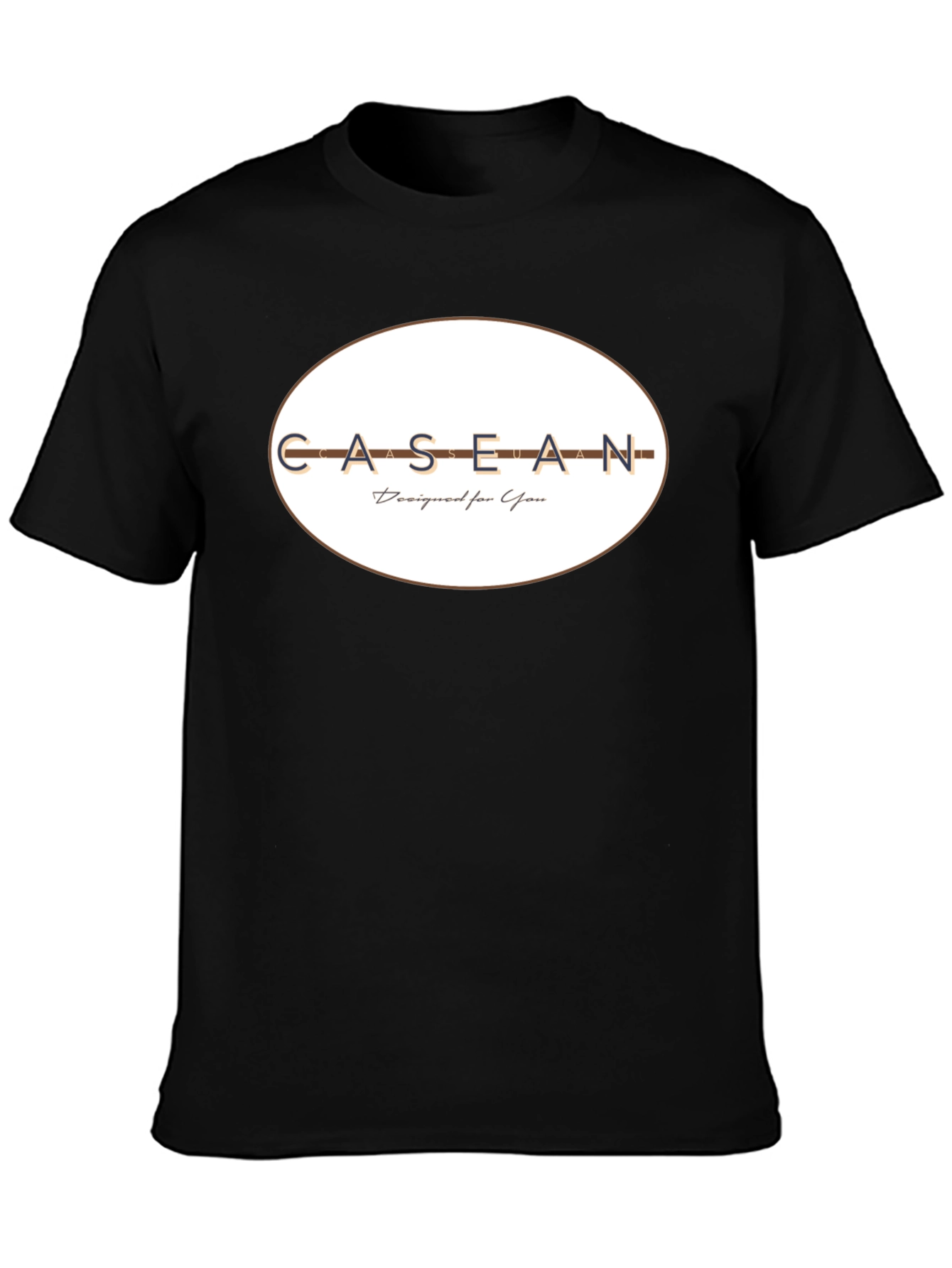 CASEAN Designed for You Mens Black T-Shirt