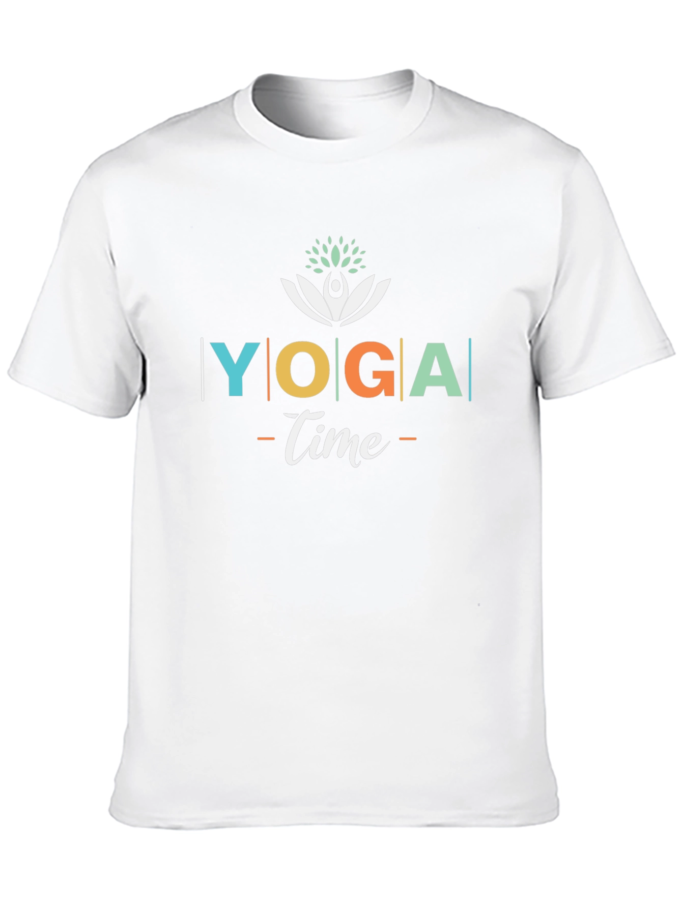 Yoga Time Black Cotton T-Shirt