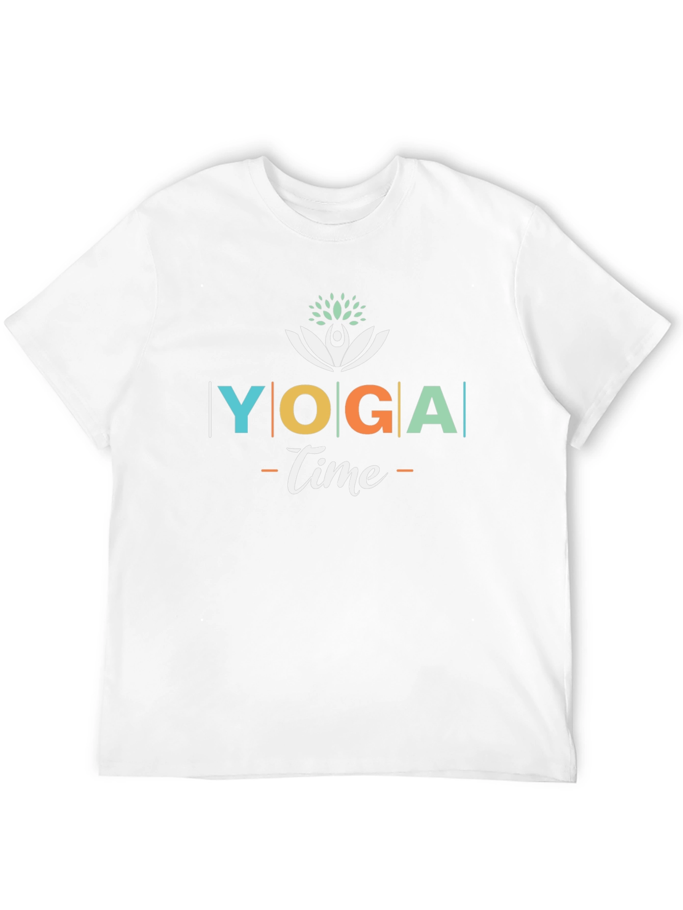 Yoga Time Black Cotton T-Shirt