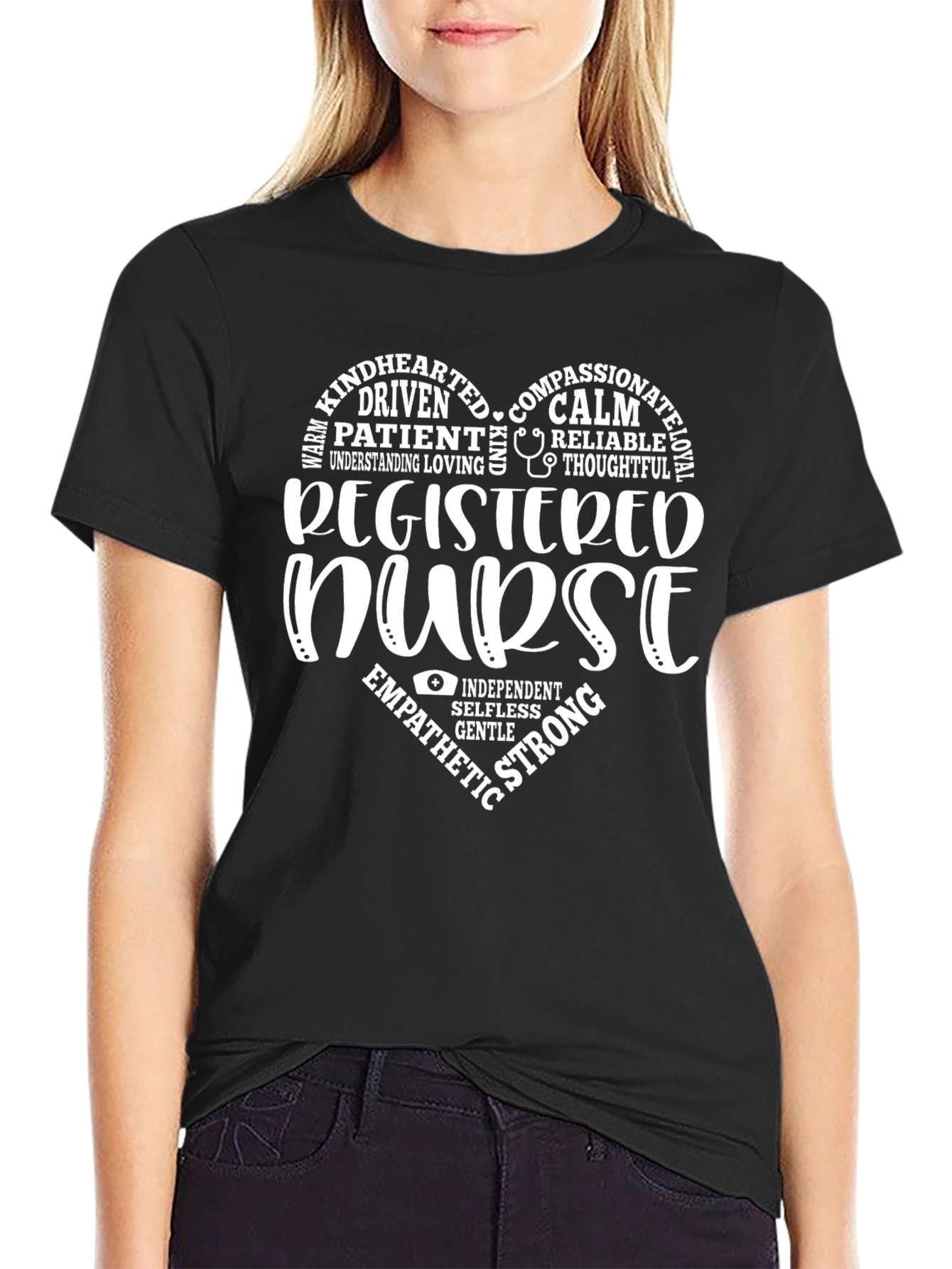 Registered Nurse Heart Graphic T-Shirt