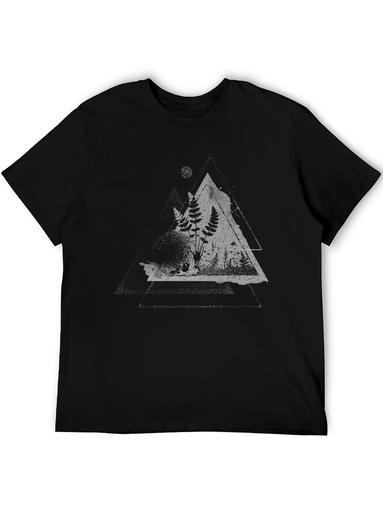 Nature Triangle Graphic Tee - Black