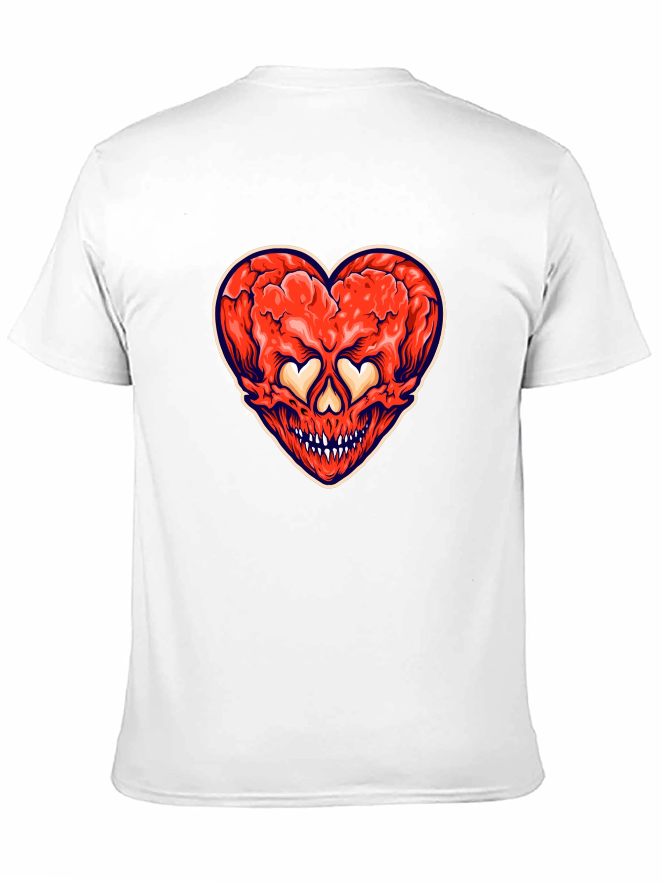 Heart Skull Graphic Tee - Edgy Streetwear