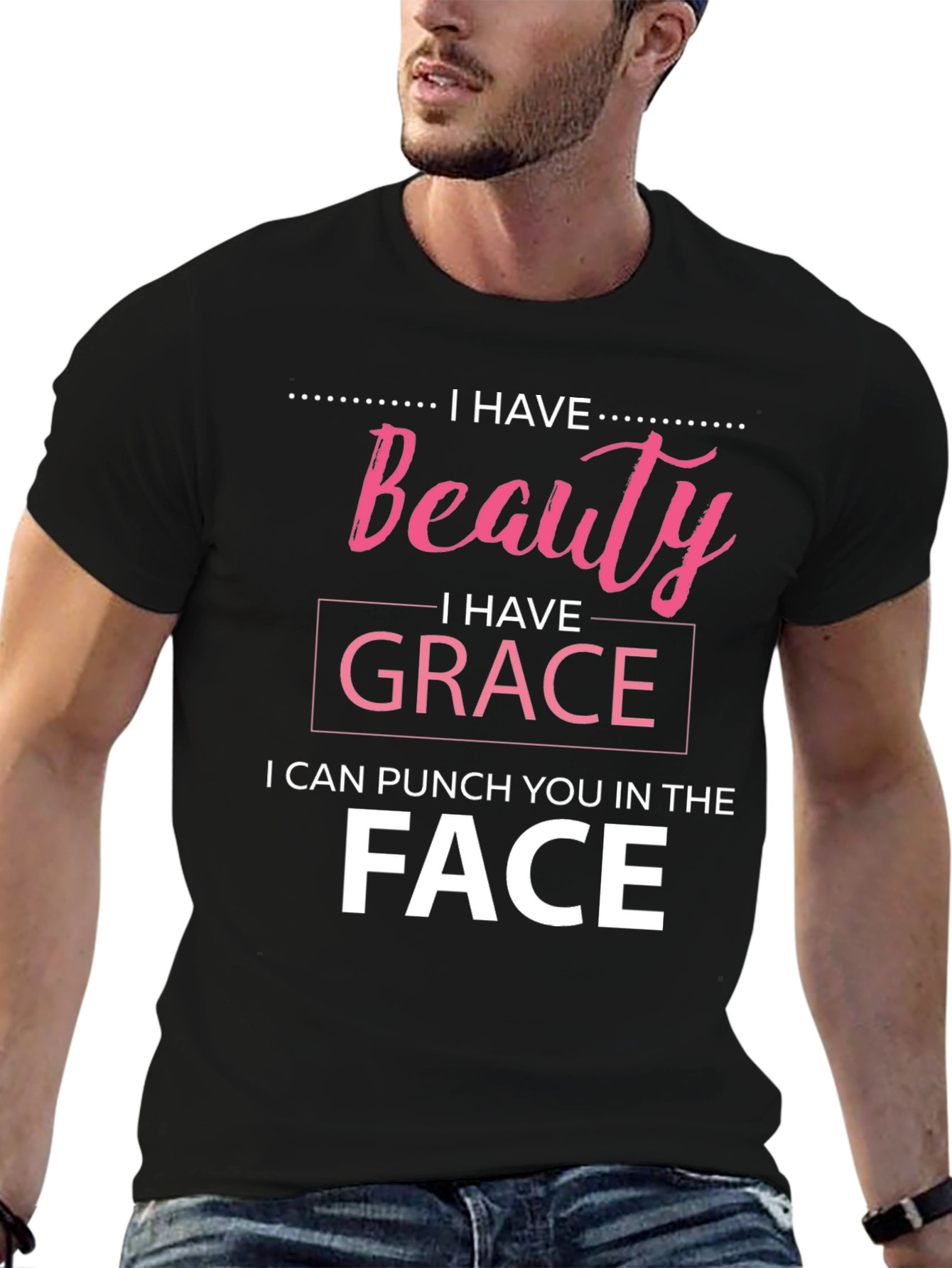 Beauty Grace Punch Funny Sarcastic T-Shirt