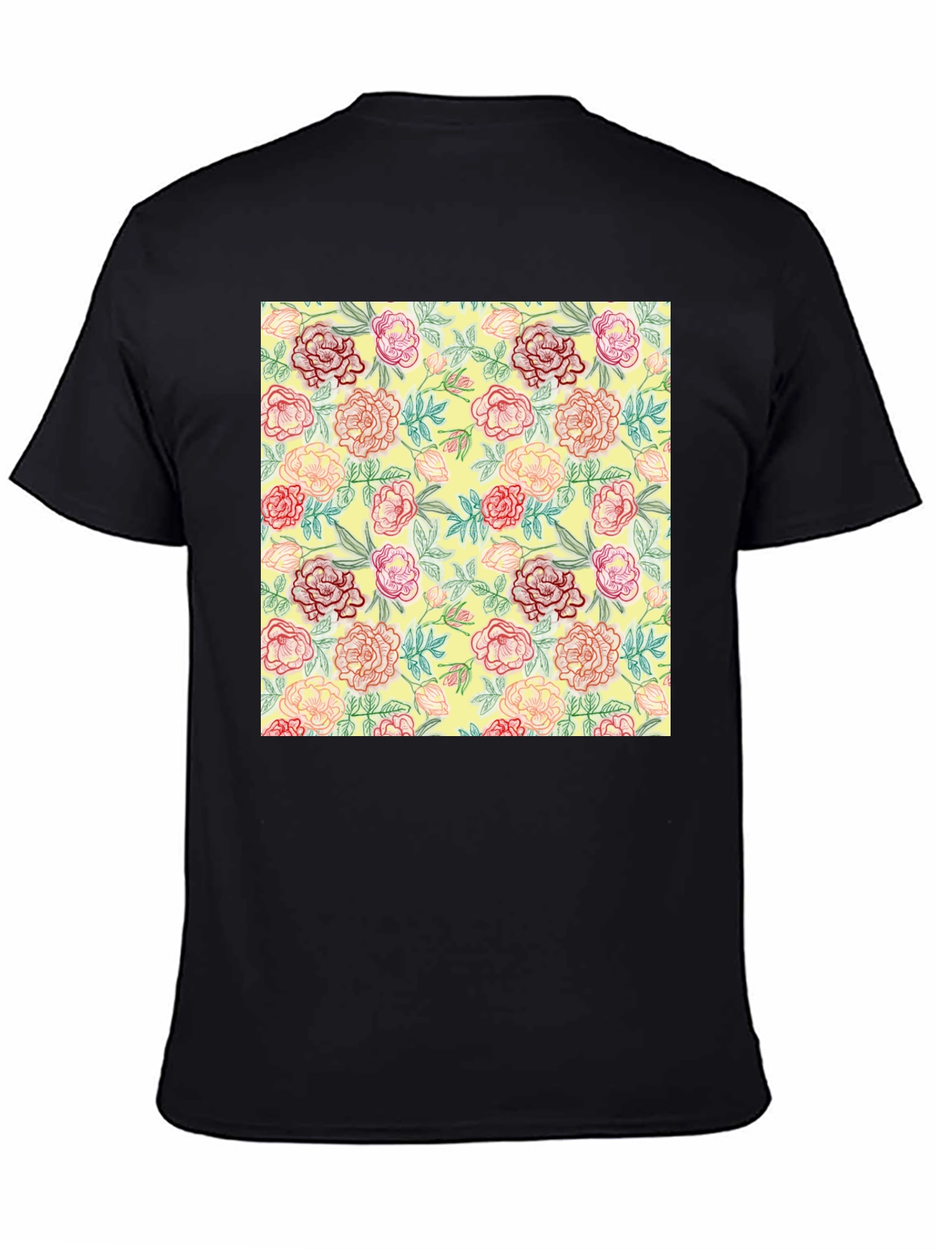 Floral Print Crew Neck T-Shirt