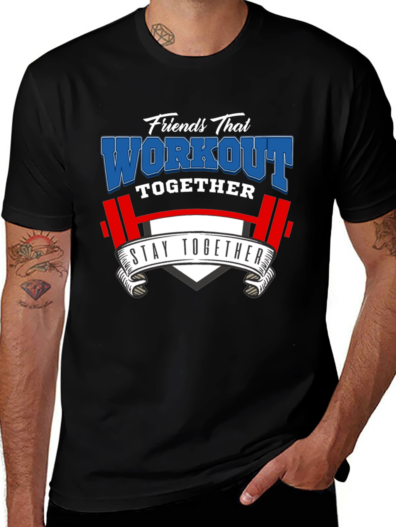 Friends Workout Together Graphic Tee