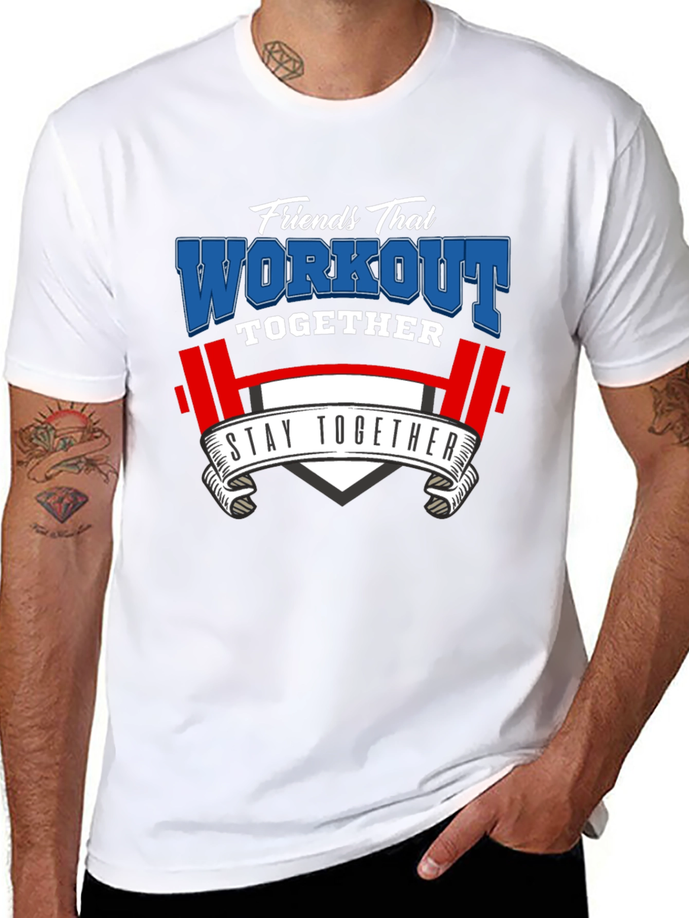 Friends Workout Together Graphic Tee