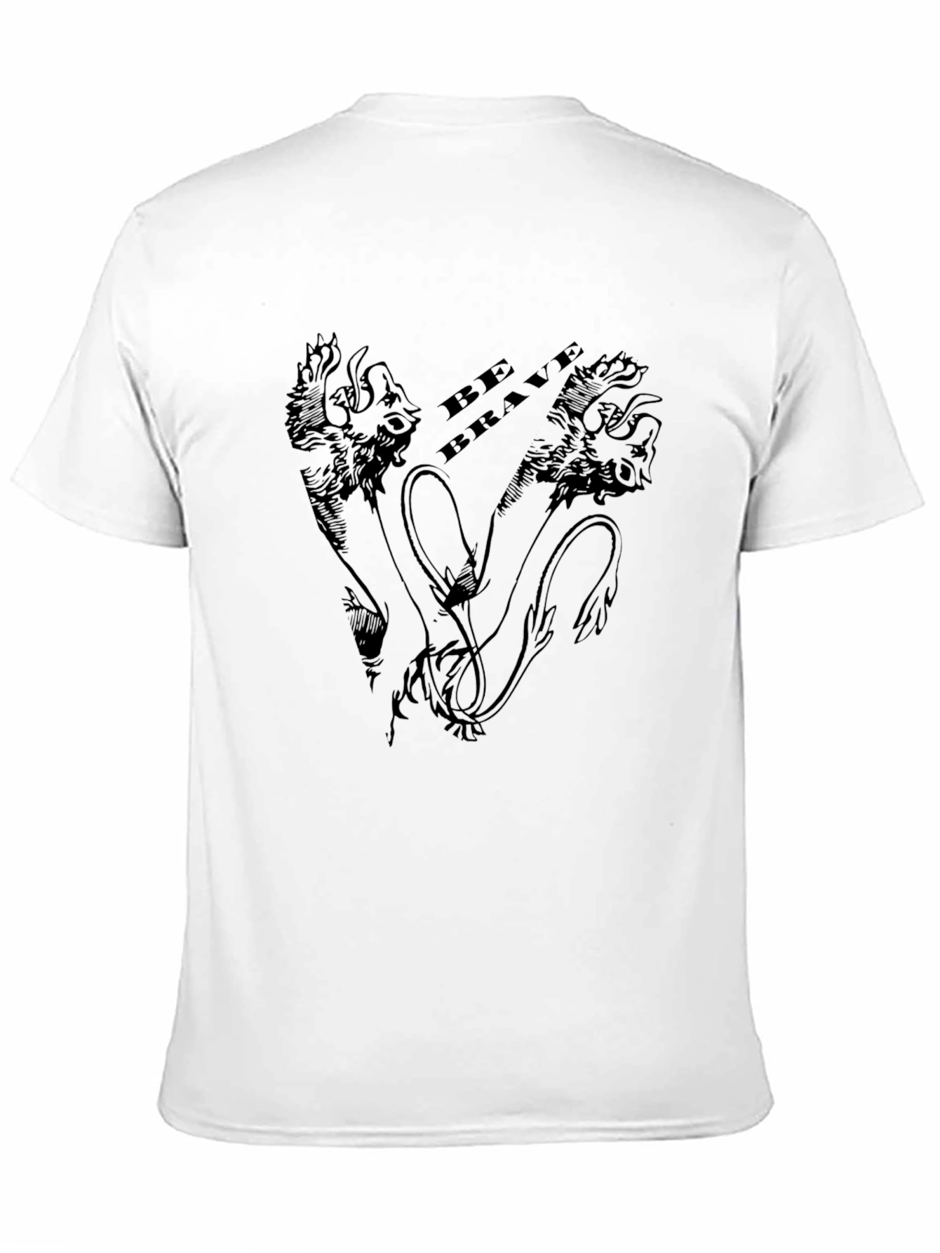 Mens Be Brave Black Graphic Tee