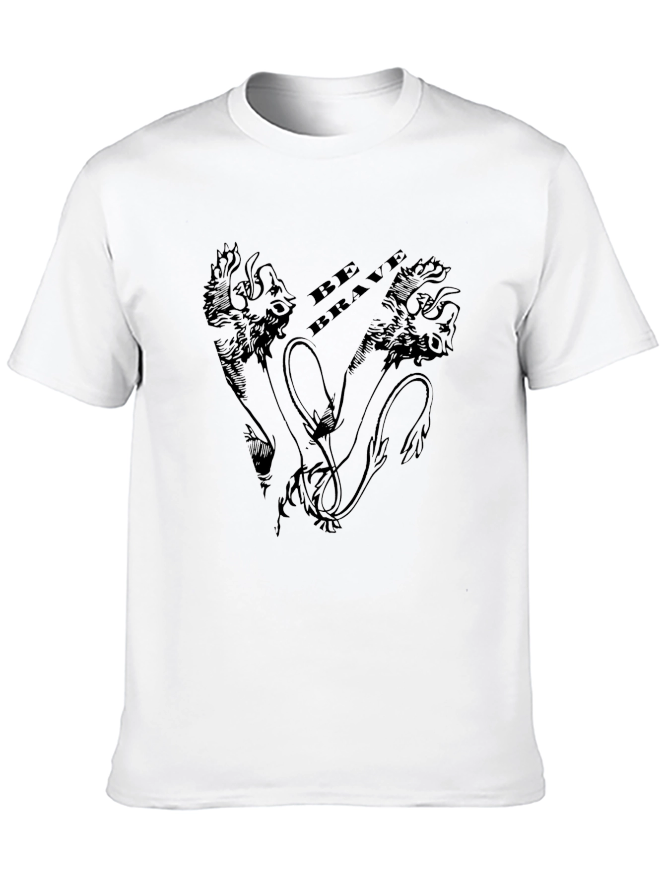 Mens Be Brave Black Graphic Tee