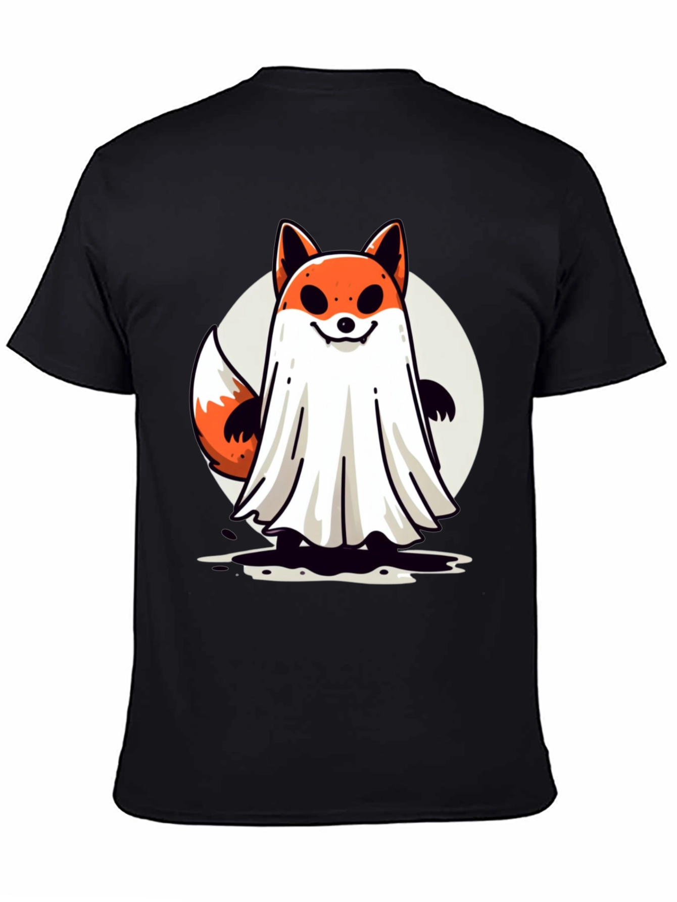 Ghost Fox Graphic Tee - Spooky Halloween T-Shirt