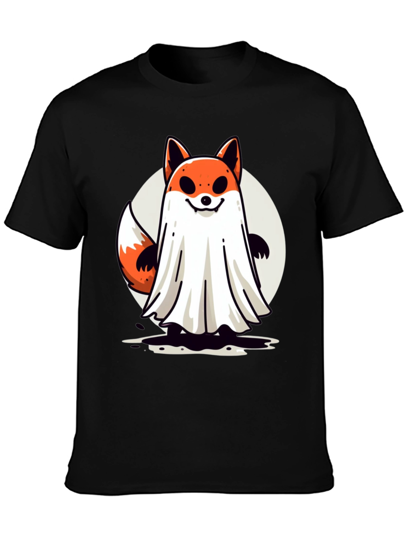 Ghost Fox Graphic Tee - Spooky Halloween T-Shirt