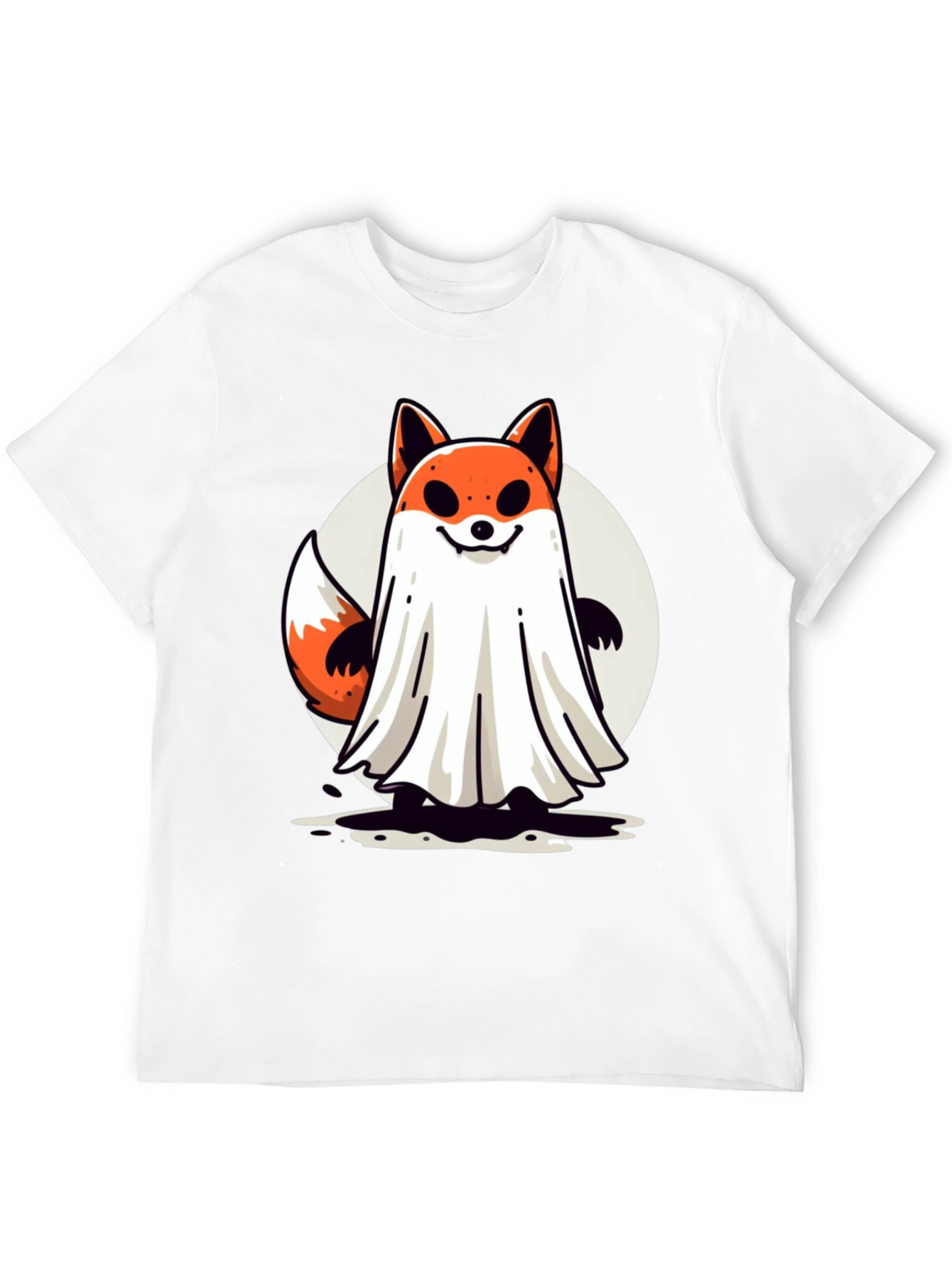 Ghost Fox Graphic Tee - Spooky Halloween T-Shirt