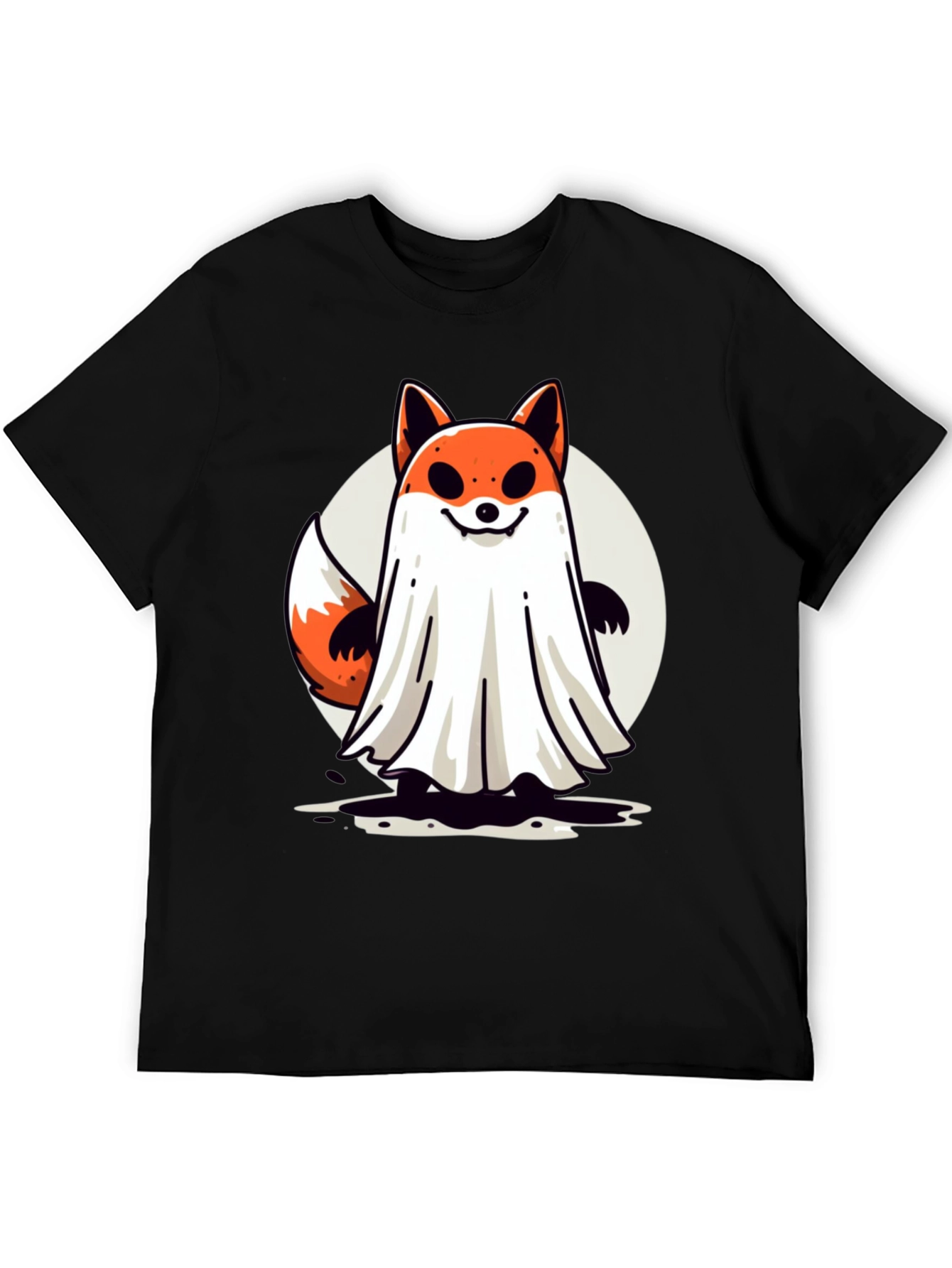 Ghost Fox Graphic Tee - Spooky Halloween T-Shirt