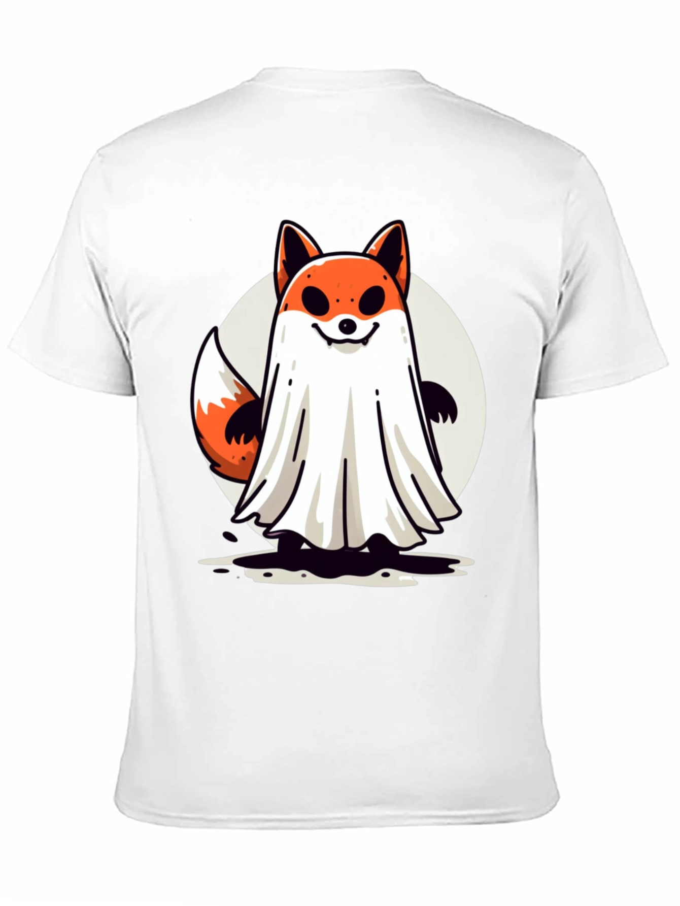 Ghost Fox Graphic Tee - Spooky Halloween T-Shirt