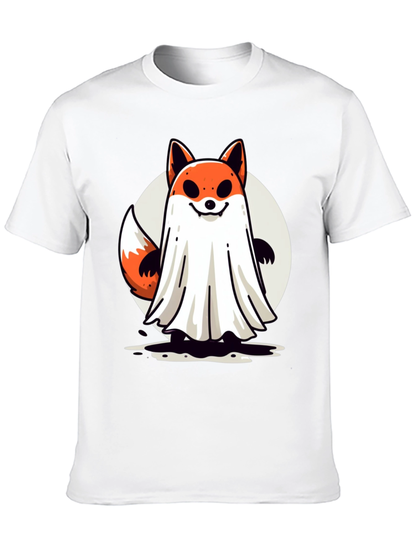 Ghost Fox Graphic Tee - Spooky Halloween T-Shirt