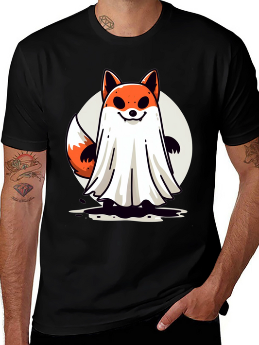 Ghost Fox Graphic Tee - Spooky Halloween T-Shirt