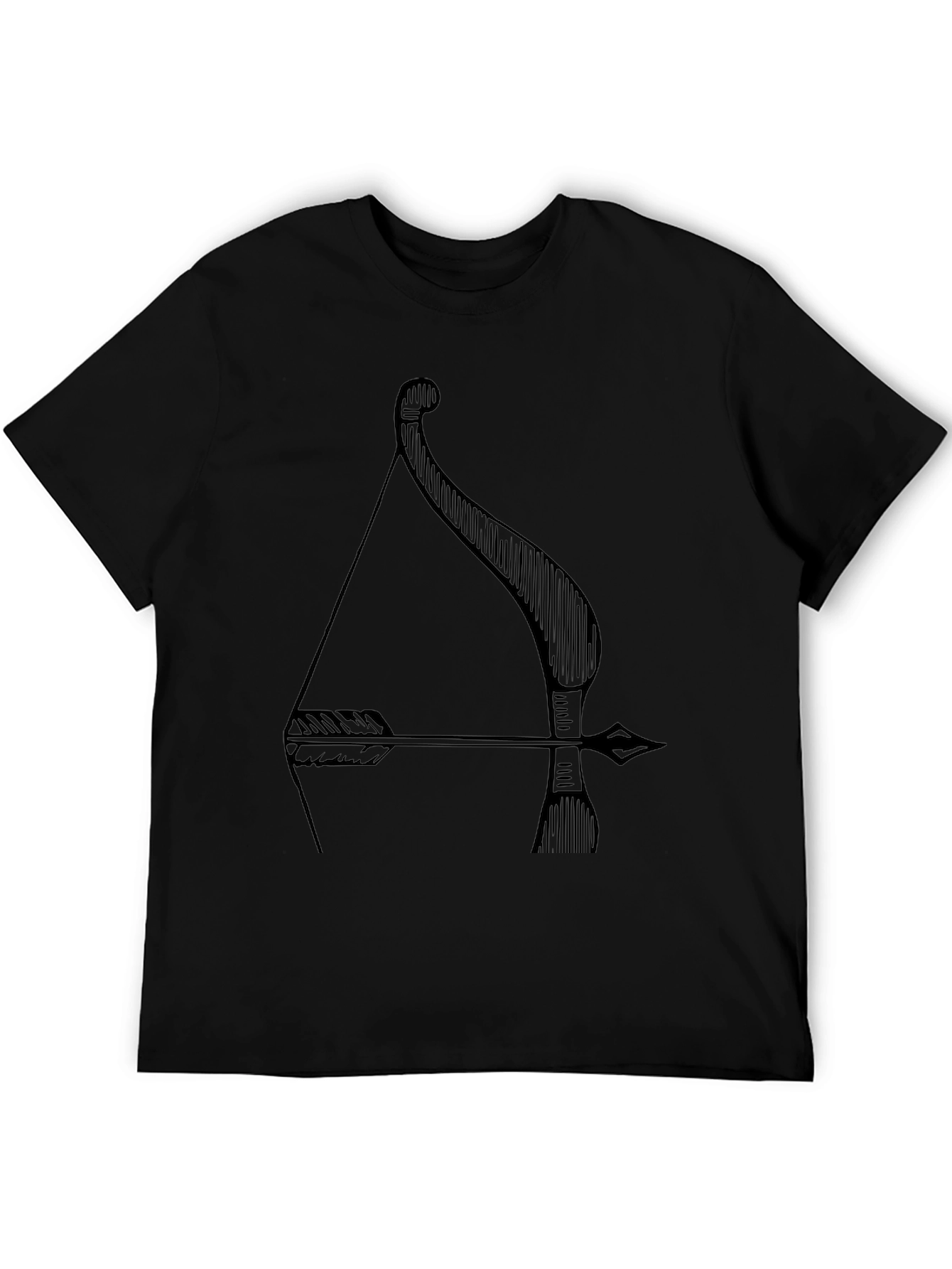 Archer Bow and Arrow Graphic Tee - Black