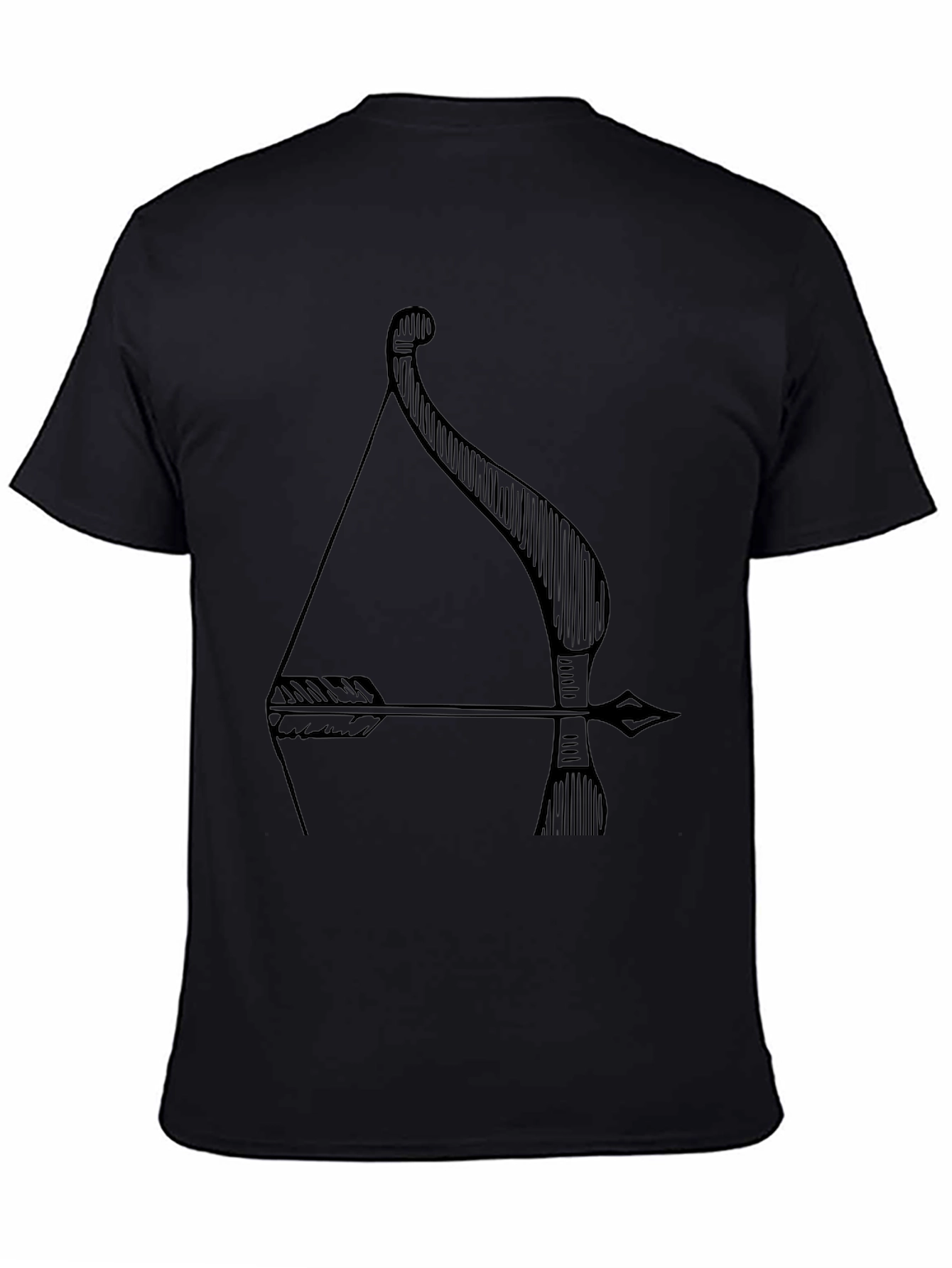 Archer Bow and Arrow Graphic Tee - Black
