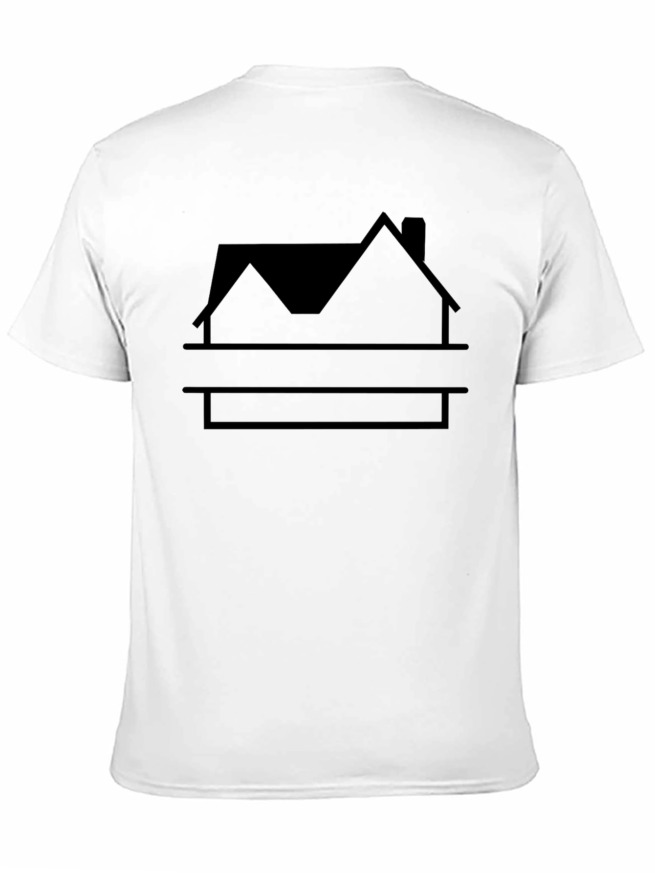Modern House Graphic T-Shirt - Black