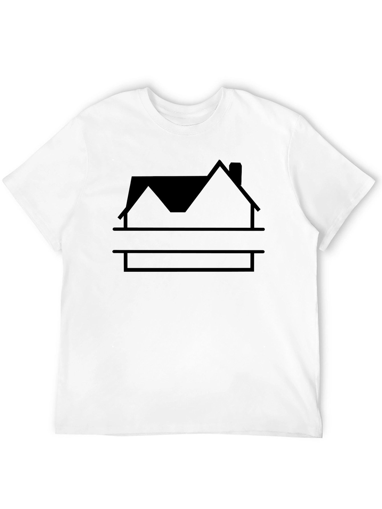 Modern House Graphic T-Shirt - Black