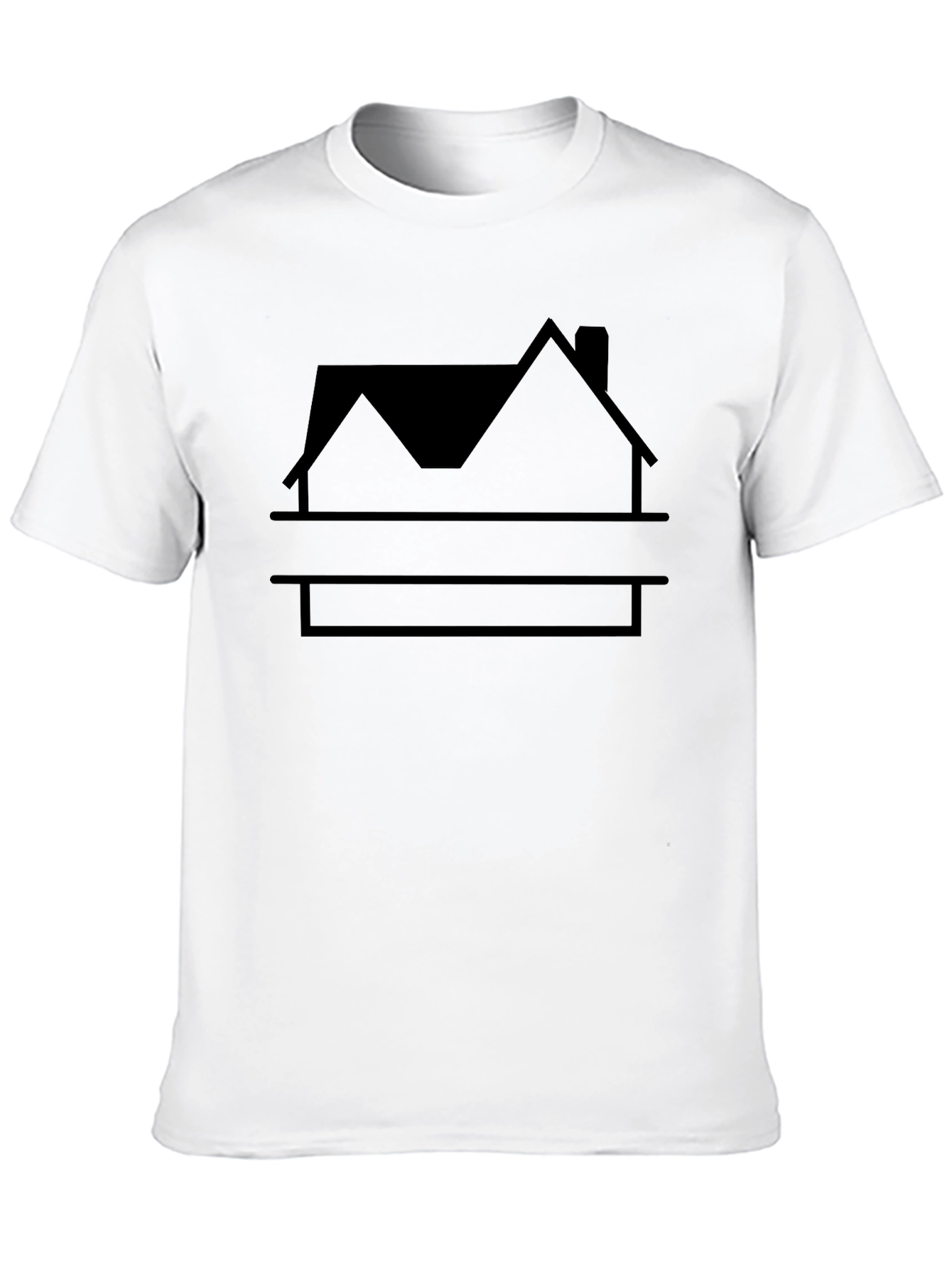 Modern House Graphic T-Shirt - Black
