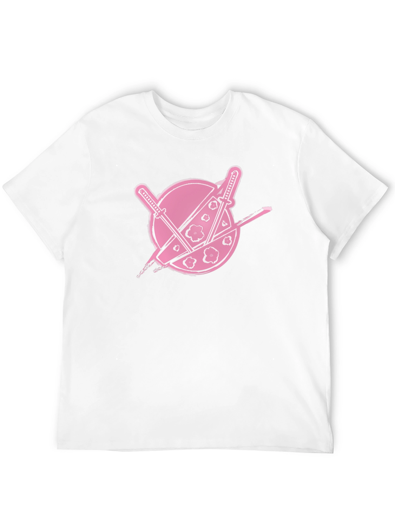 Samurai Pink Logo Black T-Shirt