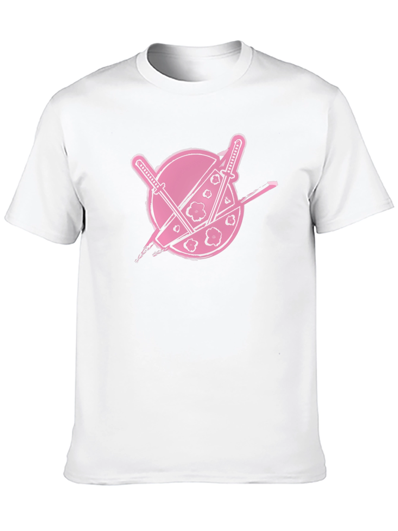 Samurai Pink Logo Black T-Shirt