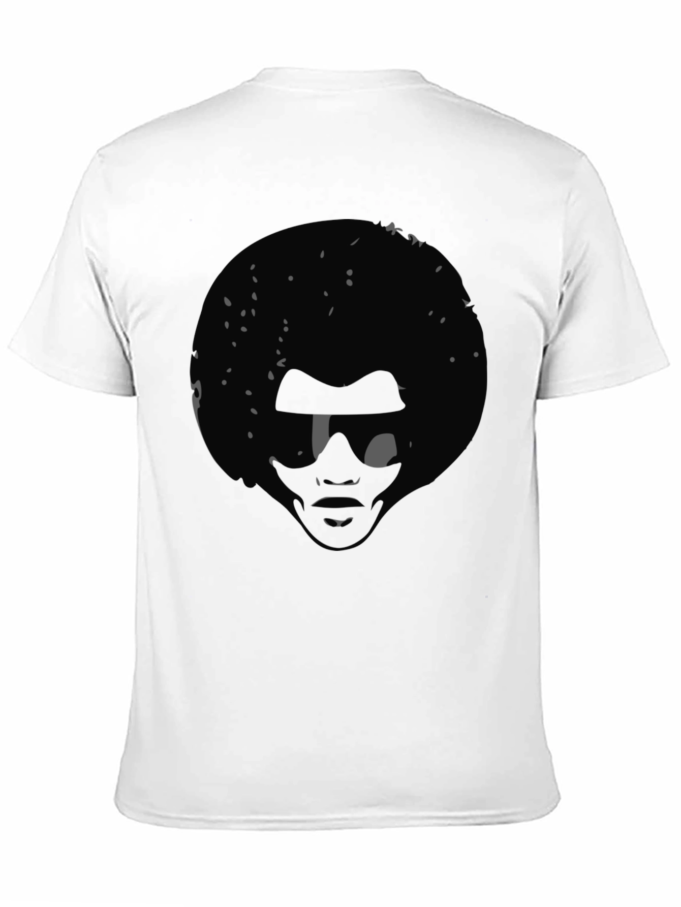 Retro Afro Silhouette T-Shirt - Cool Black Tee