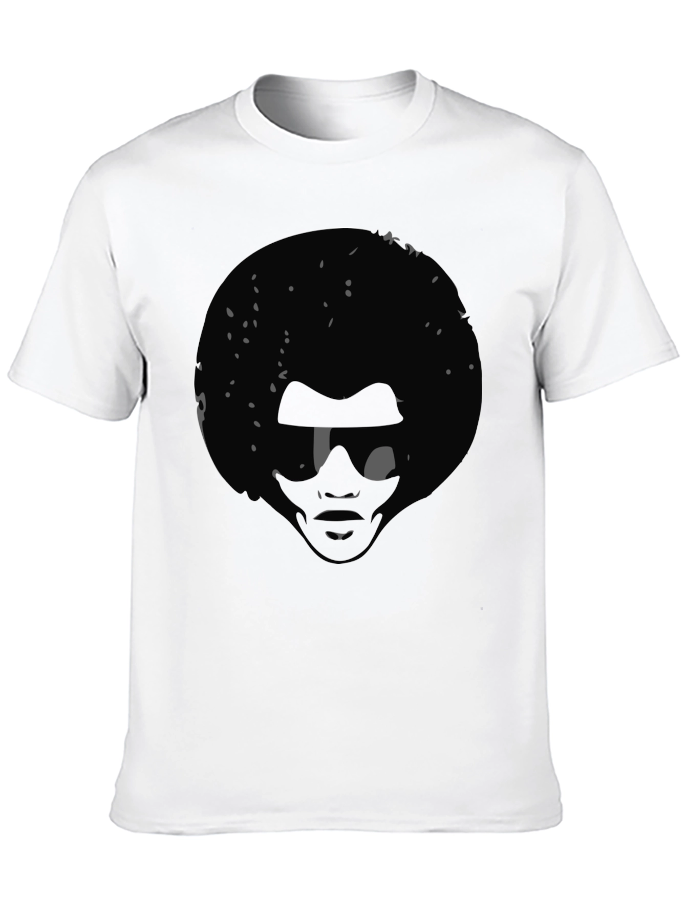 Retro Afro Silhouette T-Shirt - Cool Black Tee