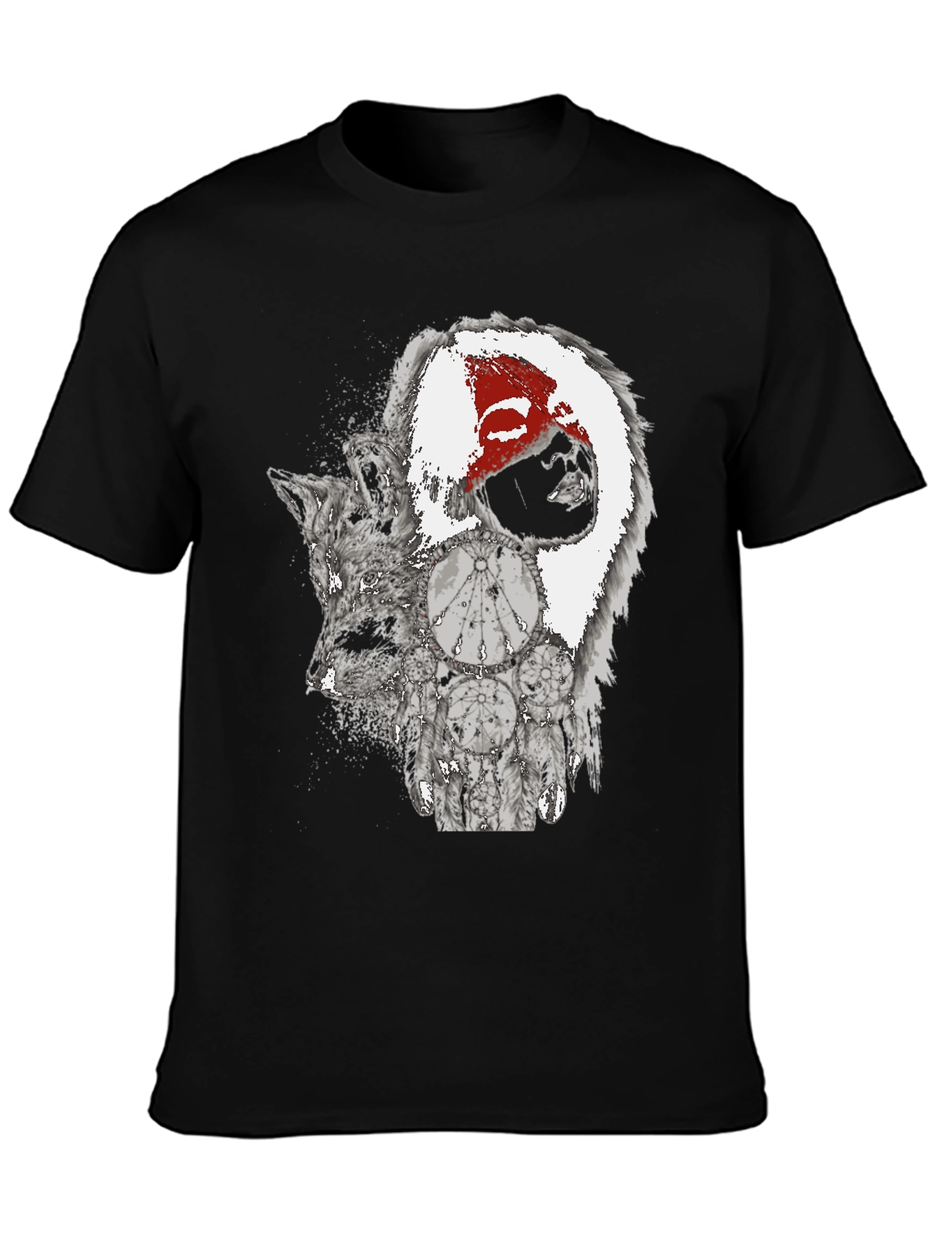 Wolf and Dreamcatcher Graphic Tee