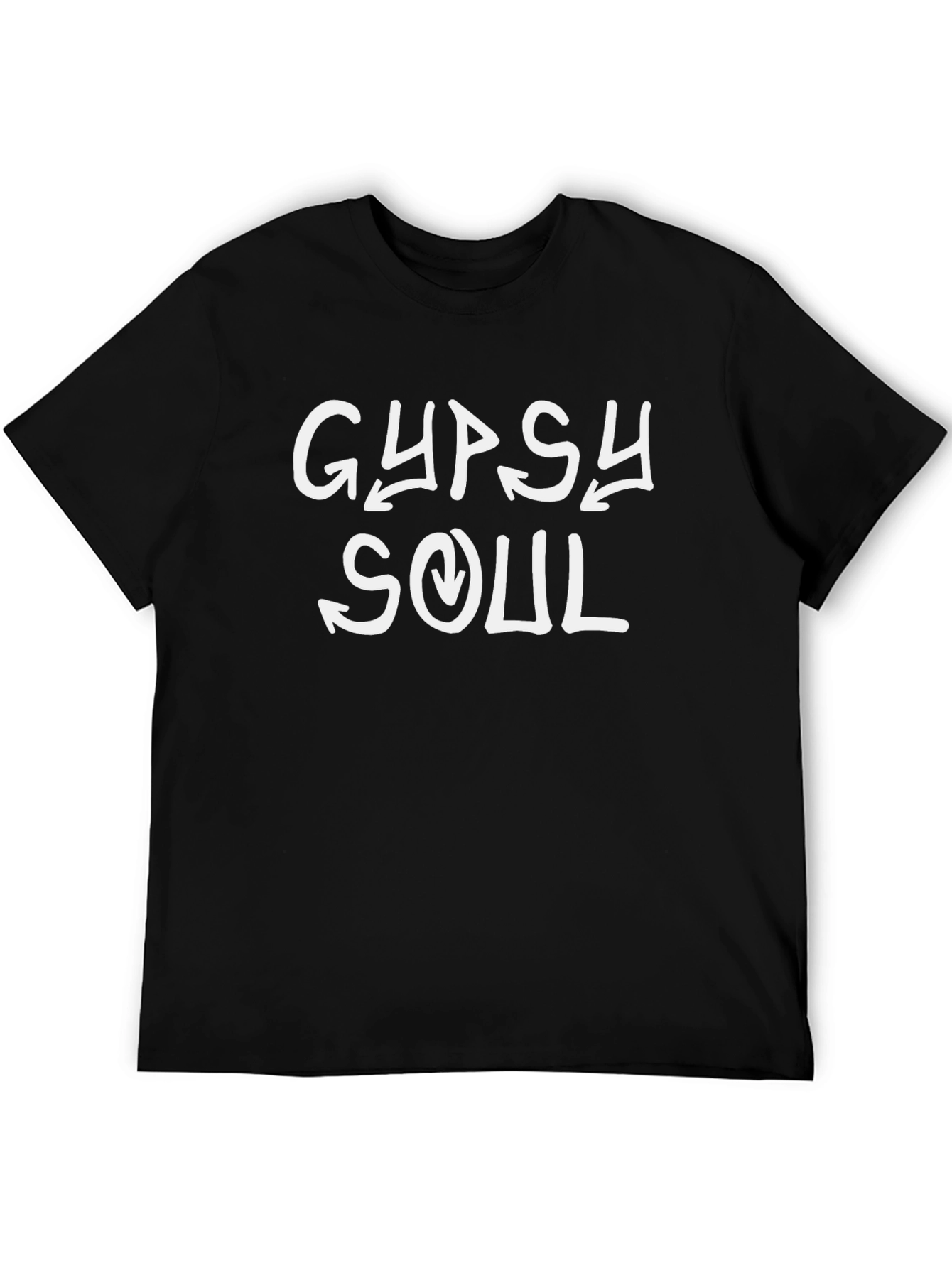 Gypsy Soul Graphic Tee - Black Cotton T-Shirt