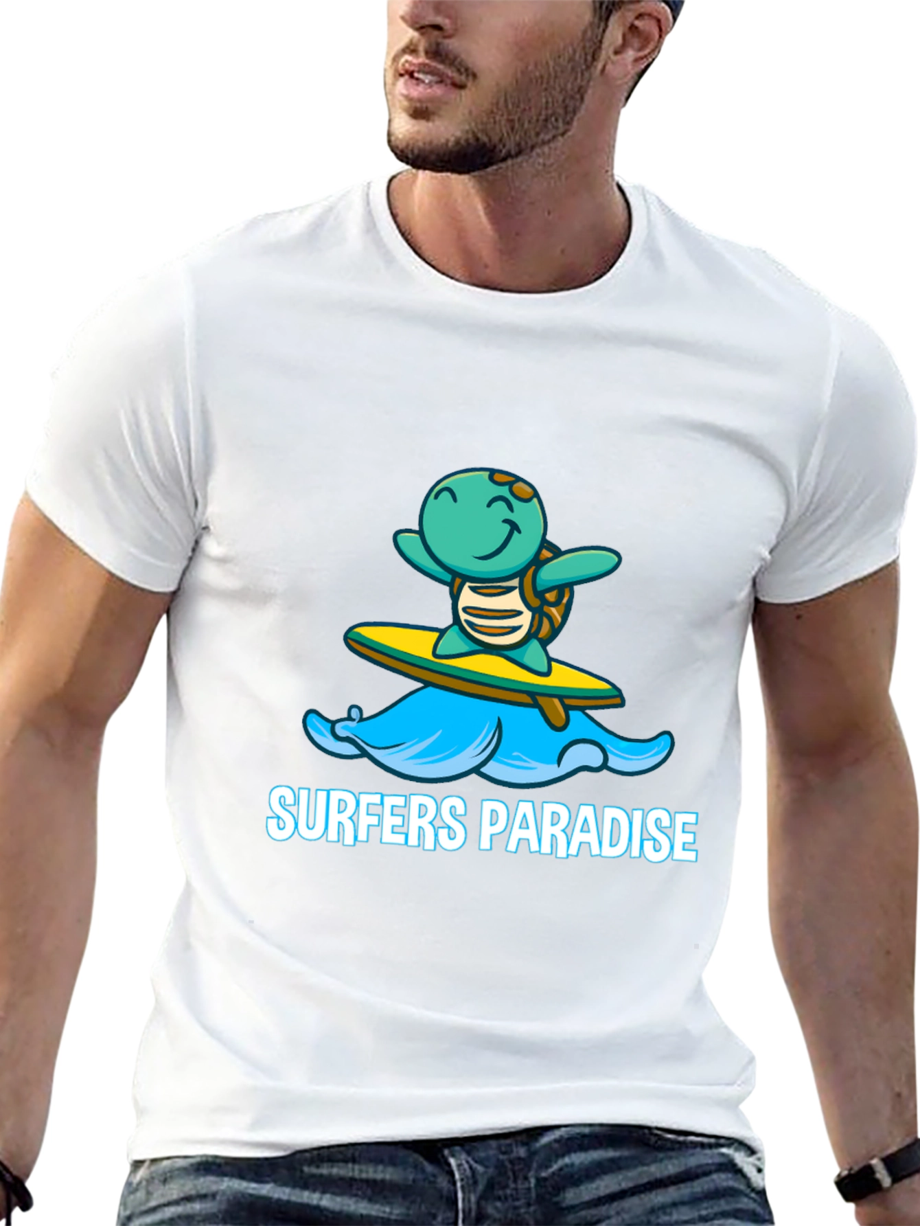 Surfer Turtle Graphic Tee - Surfs Up!