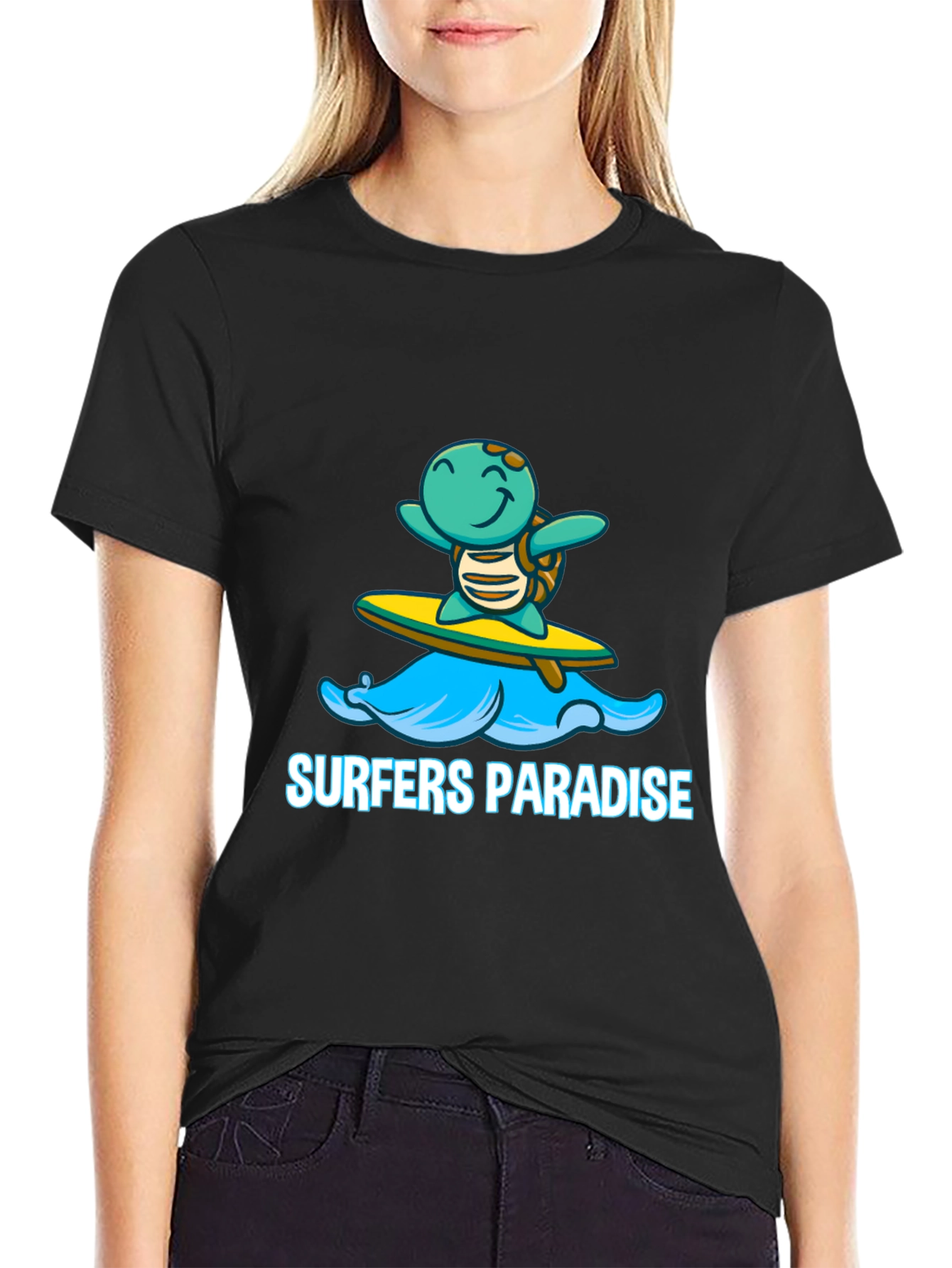Surfer Turtle Graphic Tee - Surfs Up!