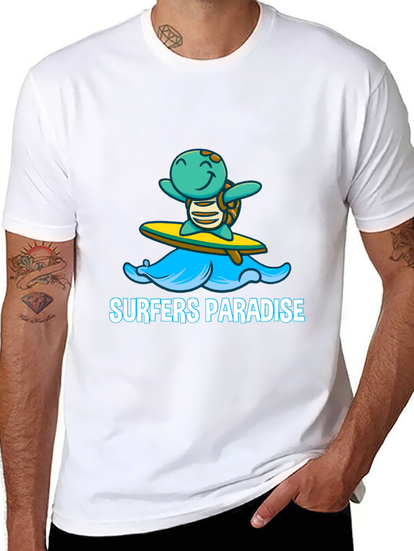 Surfer Turtle Graphic Tee - Surfs Up!