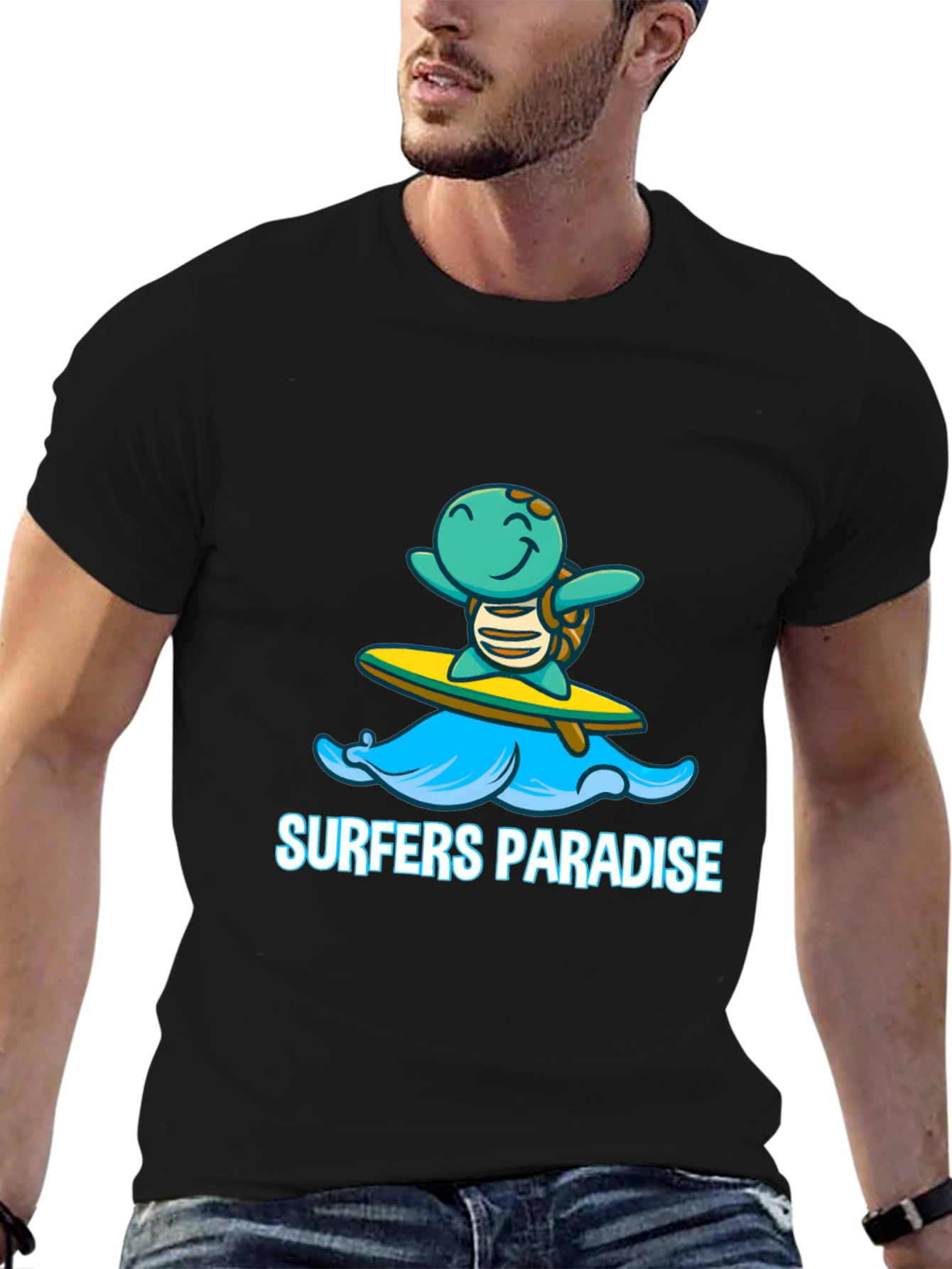 Surfer Turtle Graphic Tee - Surfs Up!