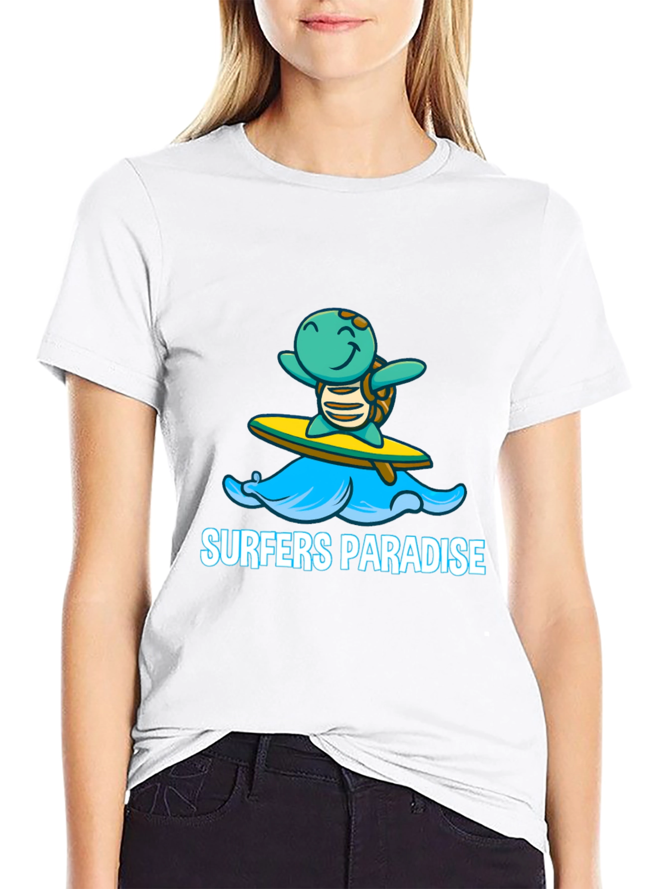 Surfer Turtle Graphic Tee - Surfs Up!