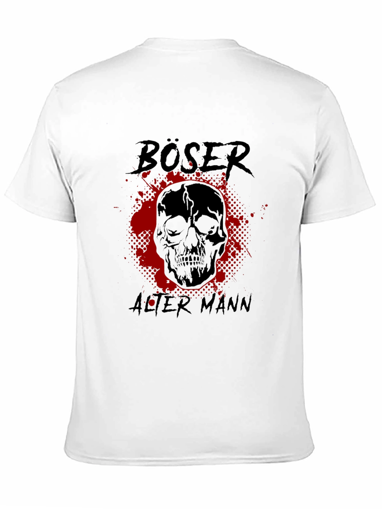 Böser Alter Mann Skull Graphic Tee - Edgy Style
