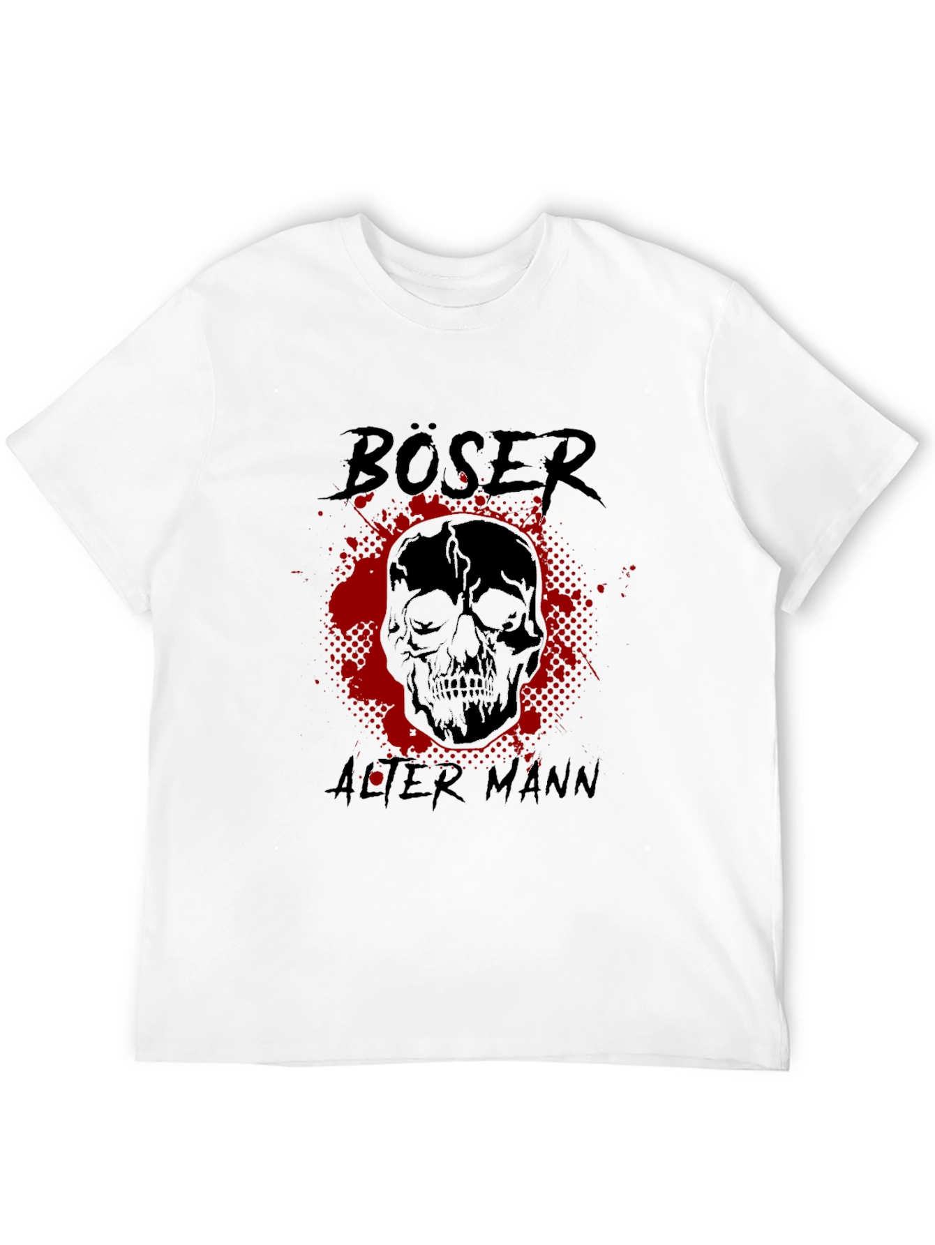 Böser Alter Mann Skull Graphic Tee - Edgy Style