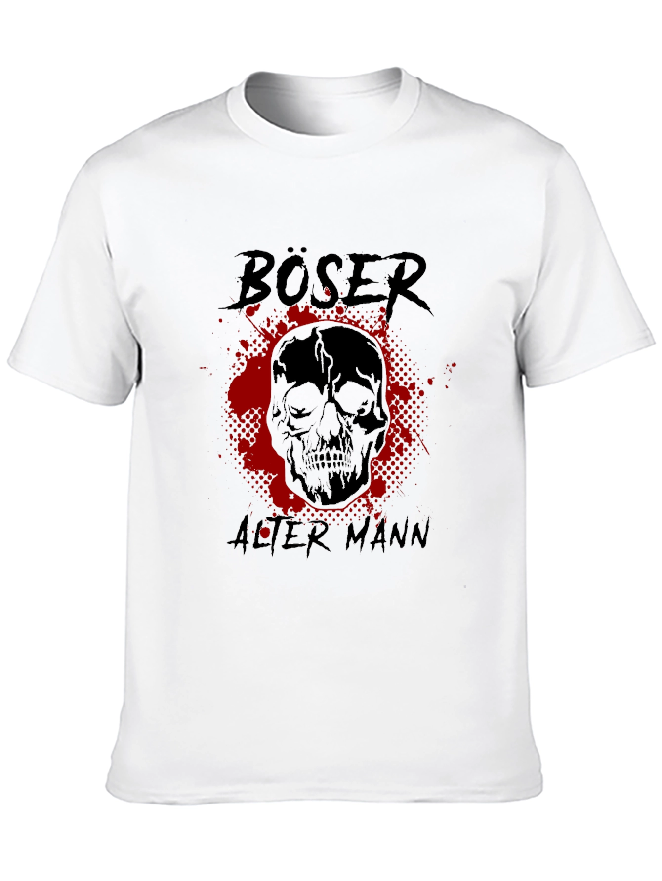Böser Alter Mann Skull Graphic Tee - Edgy Style