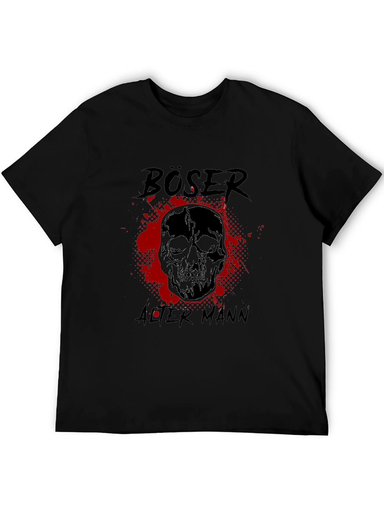 Böser Alter Mann Skull Graphic Tee - Edgy Style